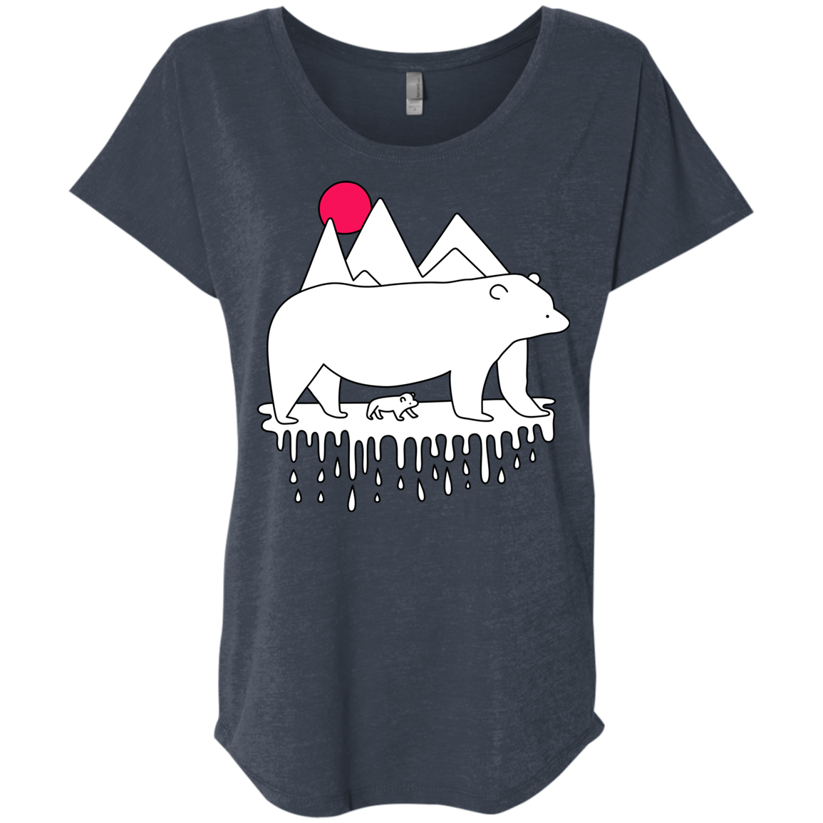 Polar Bear Family Triblend Dolman Sleeve