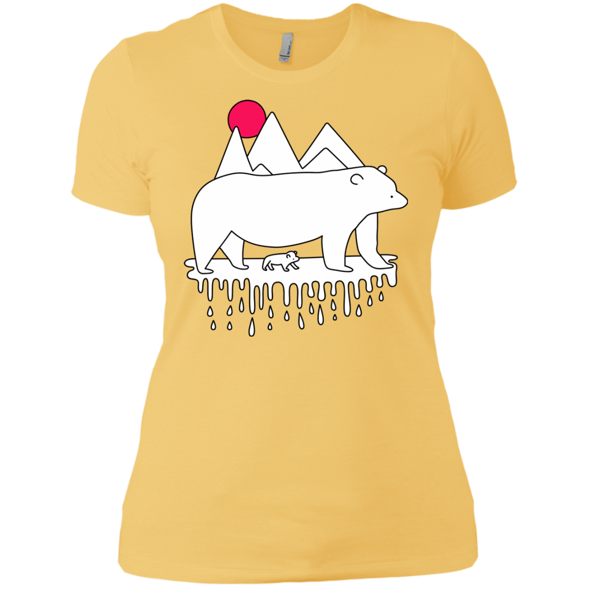 T-Shirts Banana Cream/ / X-Small Polar Bear Family Women's Premium T-Shirt