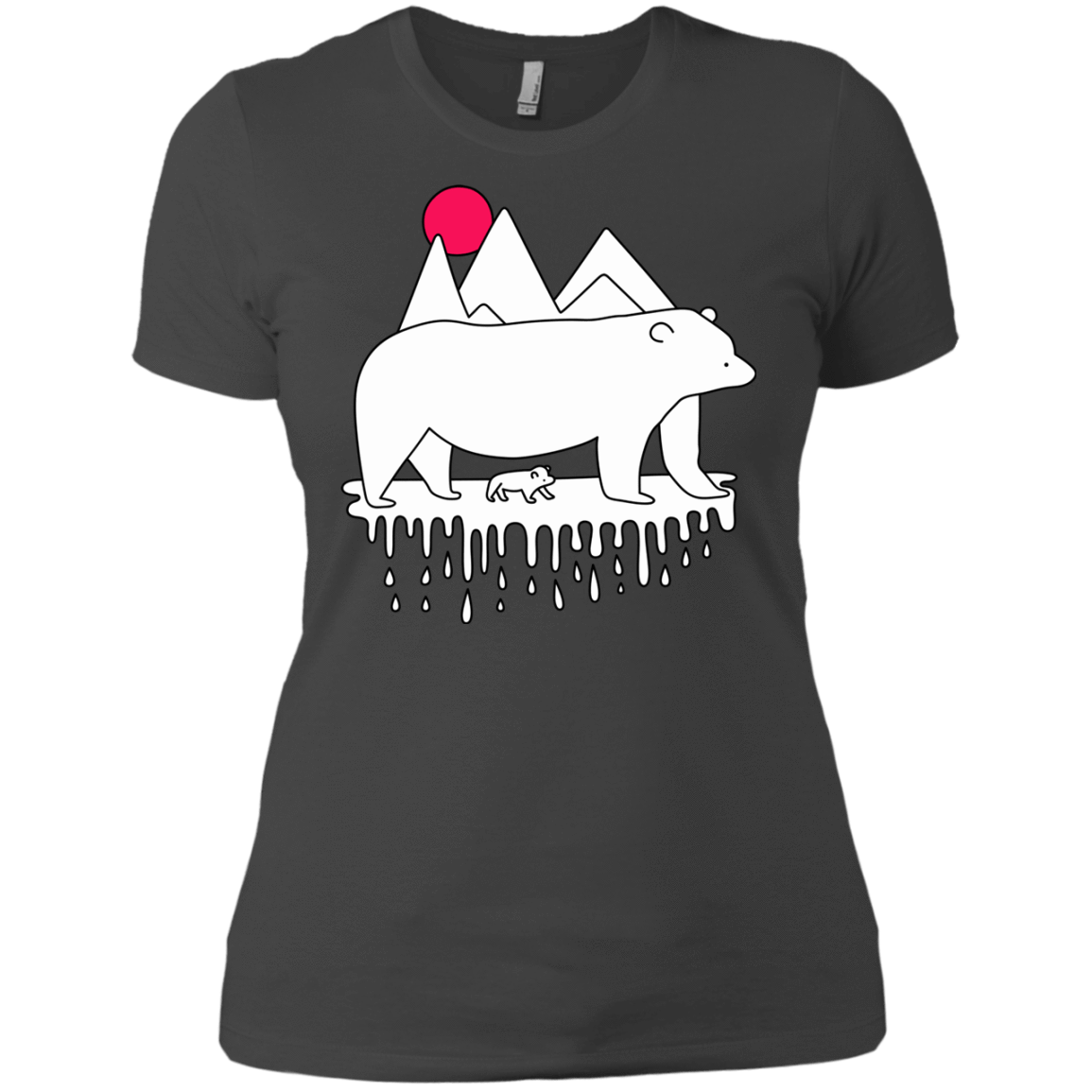 T-Shirts Heavy Metal / X-Small Polar Bear Family Women's Premium T-Shirt