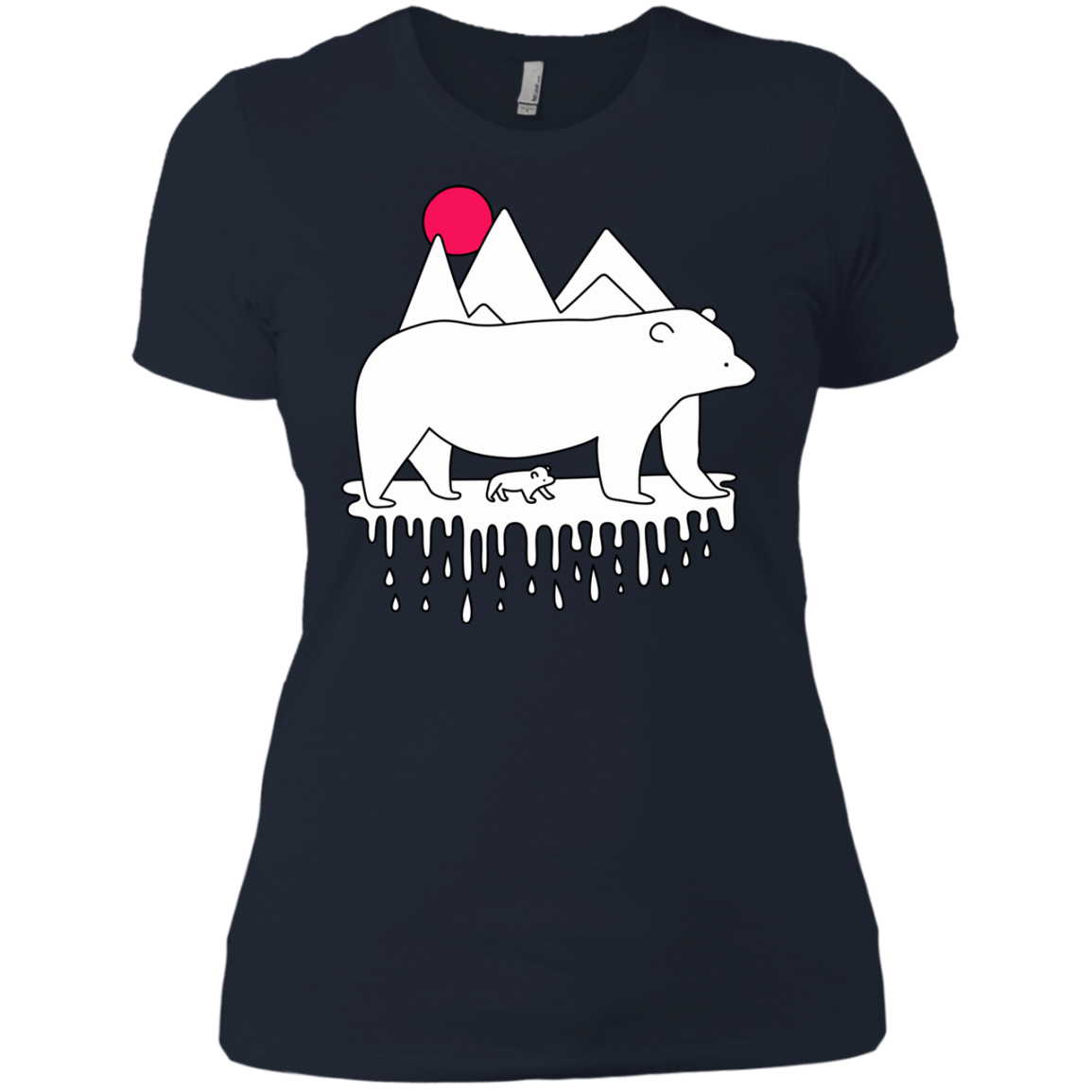 T-Shirts Midnight Navy / X-Small Polar Bear Family Women's Premium T-Shirt