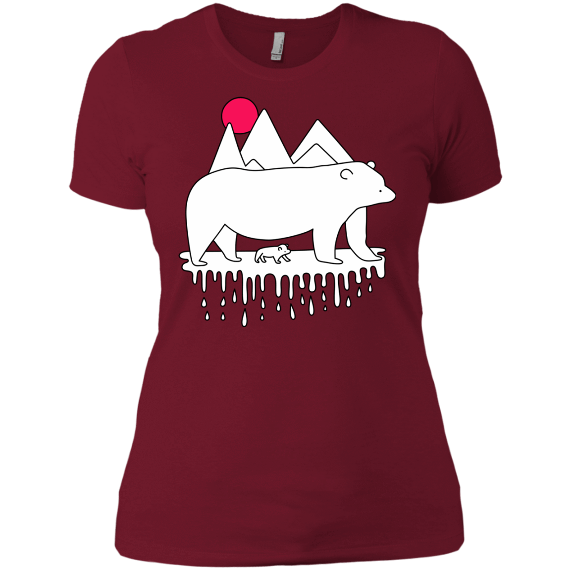T-Shirts Scarlet / X-Small Polar Bear Family Women's Premium T-Shirt