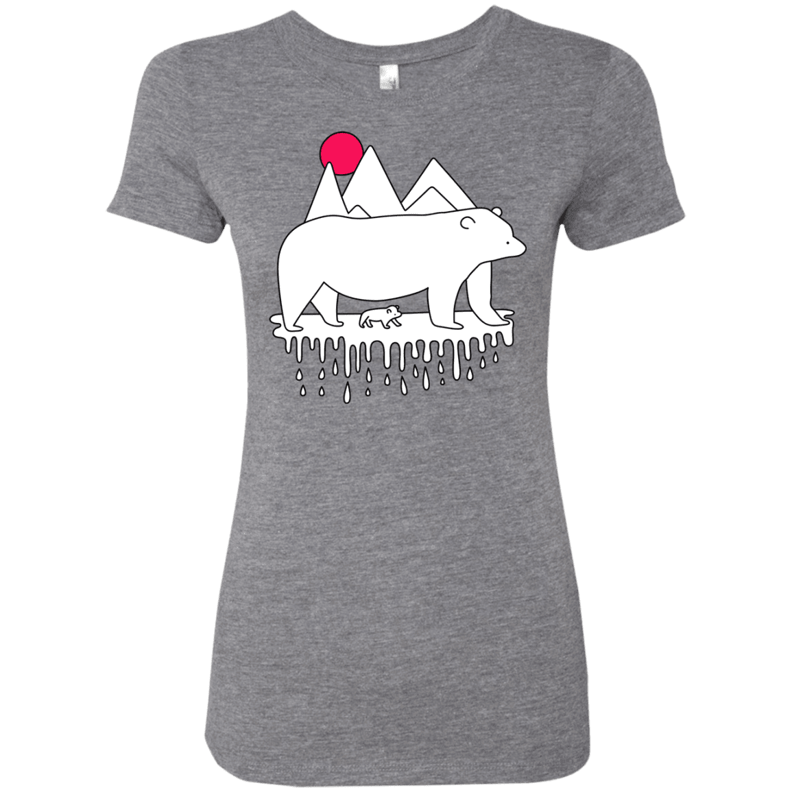 T-Shirts Premium Heather / S Polar Bear Family Women's Triblend T-Shirt
