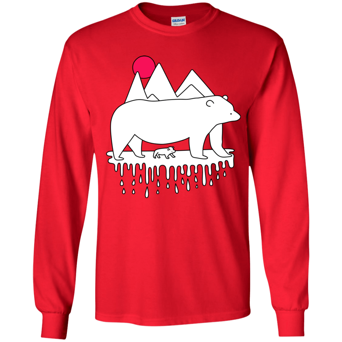 Polar Bear Family Youth Long Sleeve T-Shirt