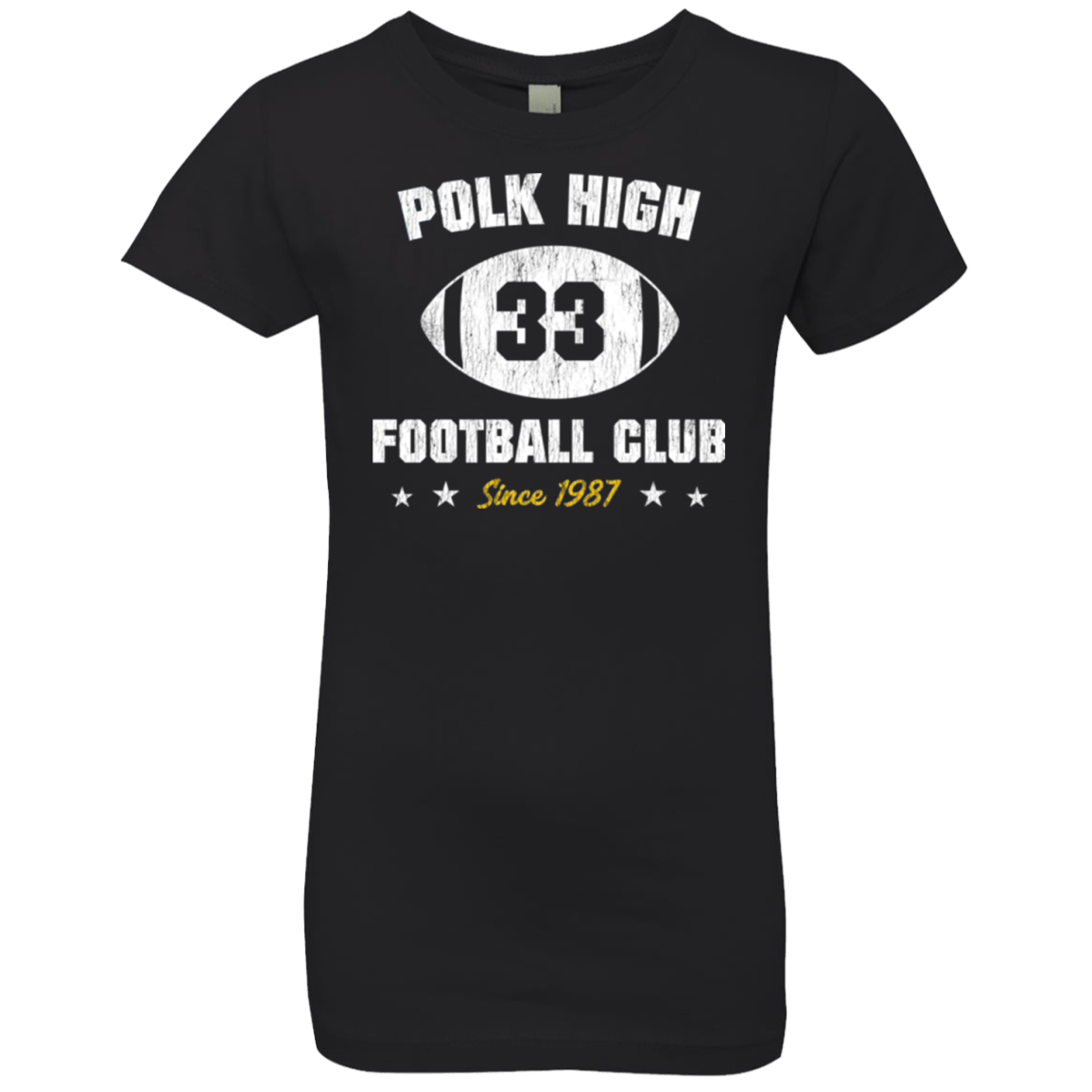 T-Shirts Black / YXS Polk High Football Girls Premium T-Shirt