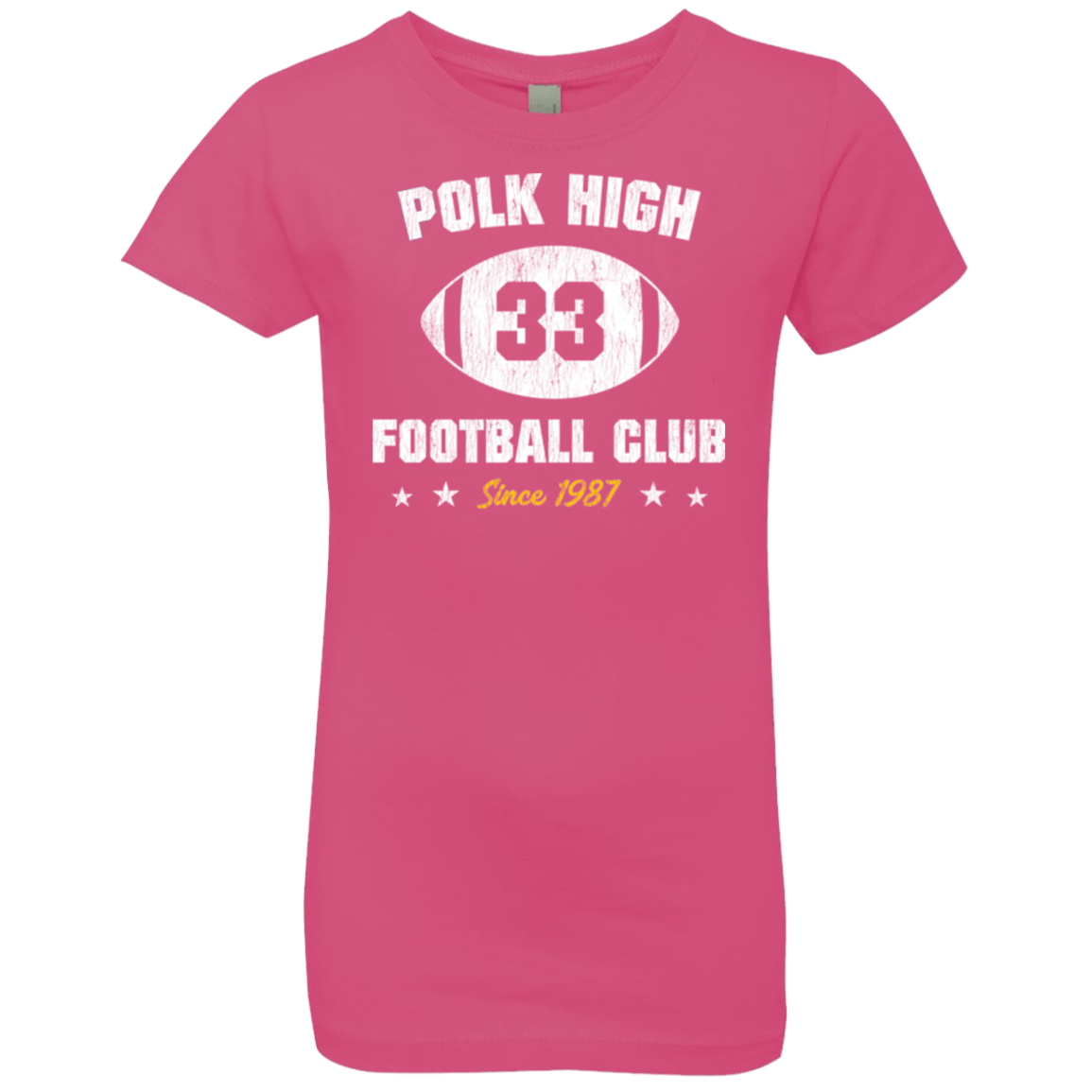 T-Shirts Hot Pink / YXS Polk High Football Girls Premium T-Shirt