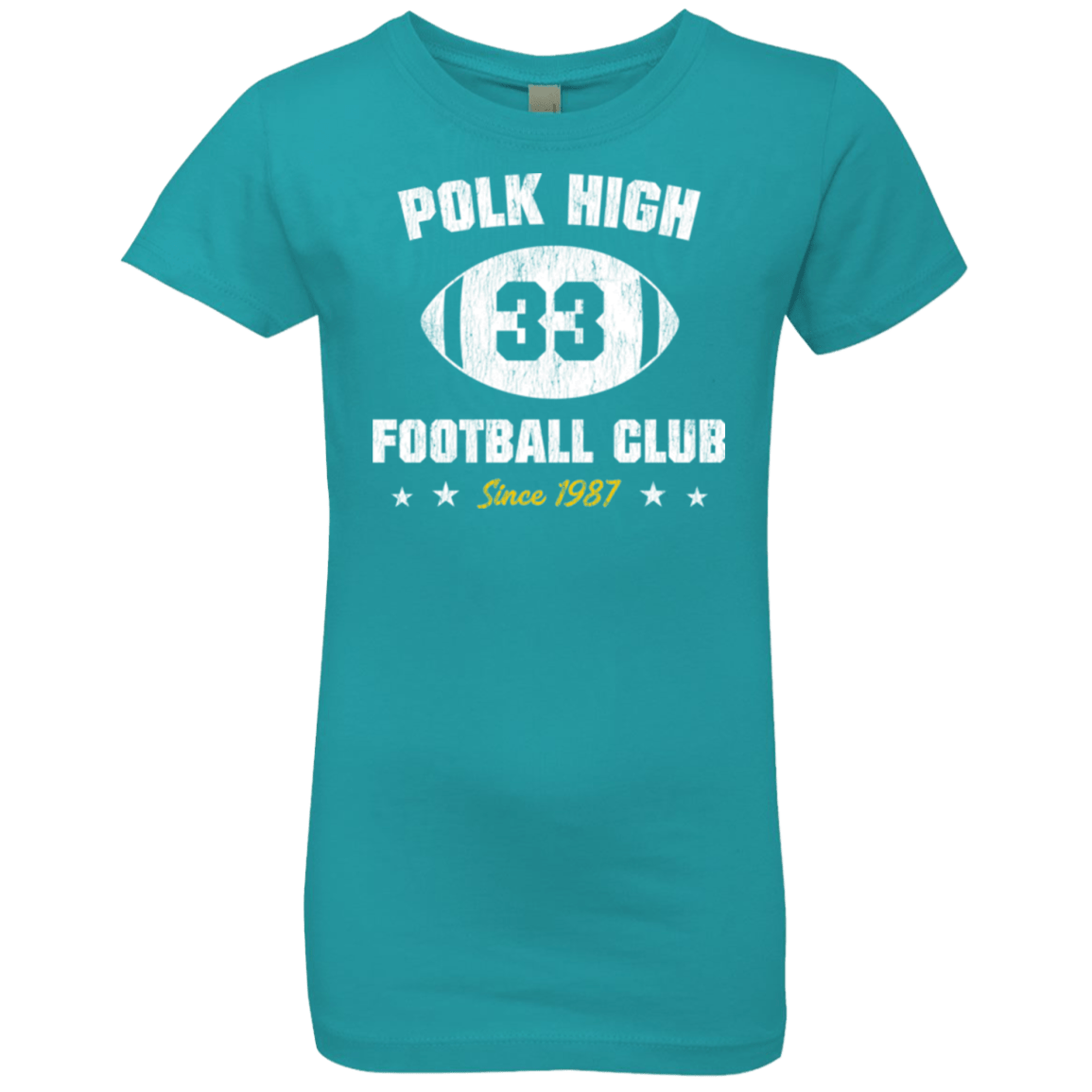 T-Shirts Tahiti Blue / YXS Polk High Football Girls Premium T-Shirt