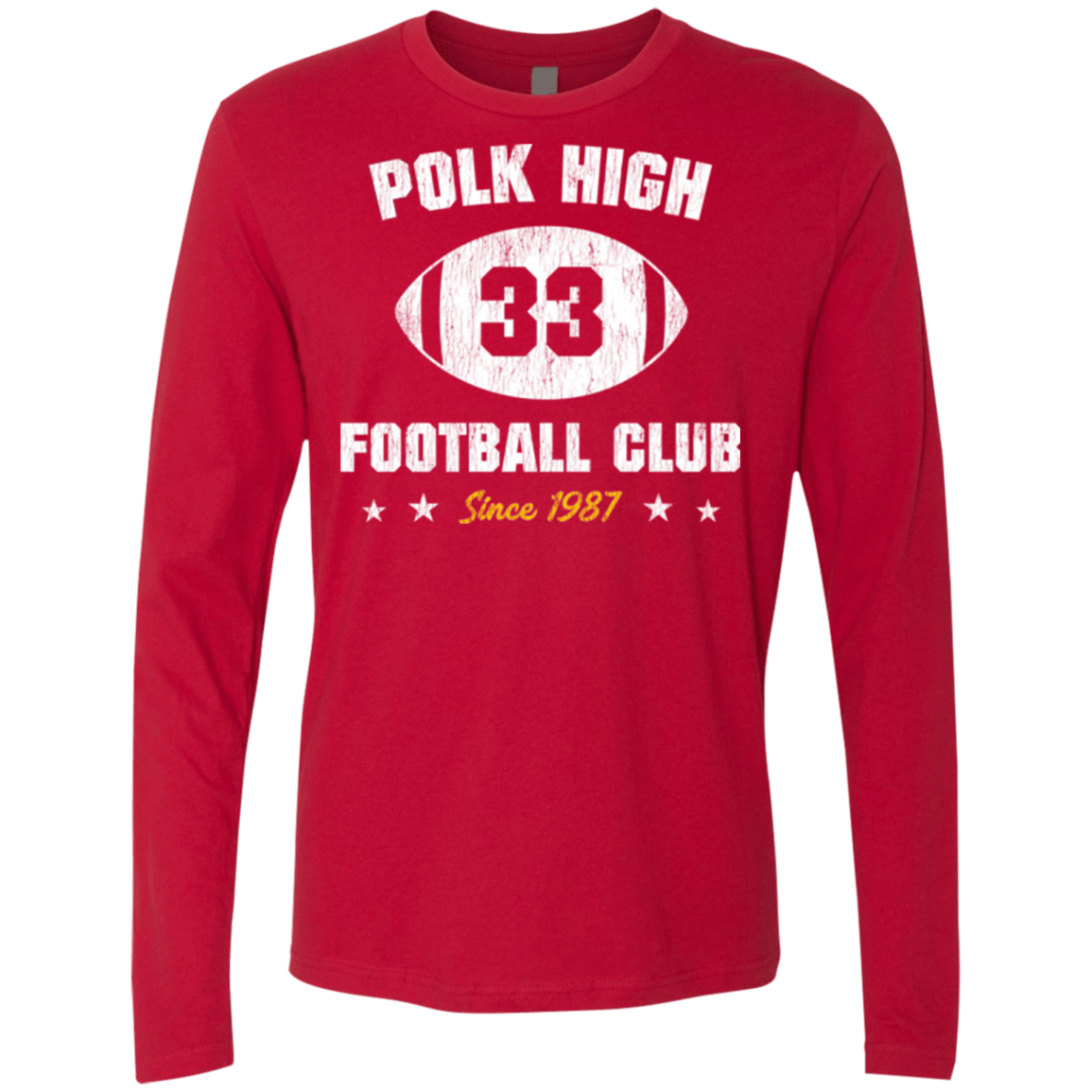 T-Shirts Red / Small Polk High Football Men's Premium Long Sleeve