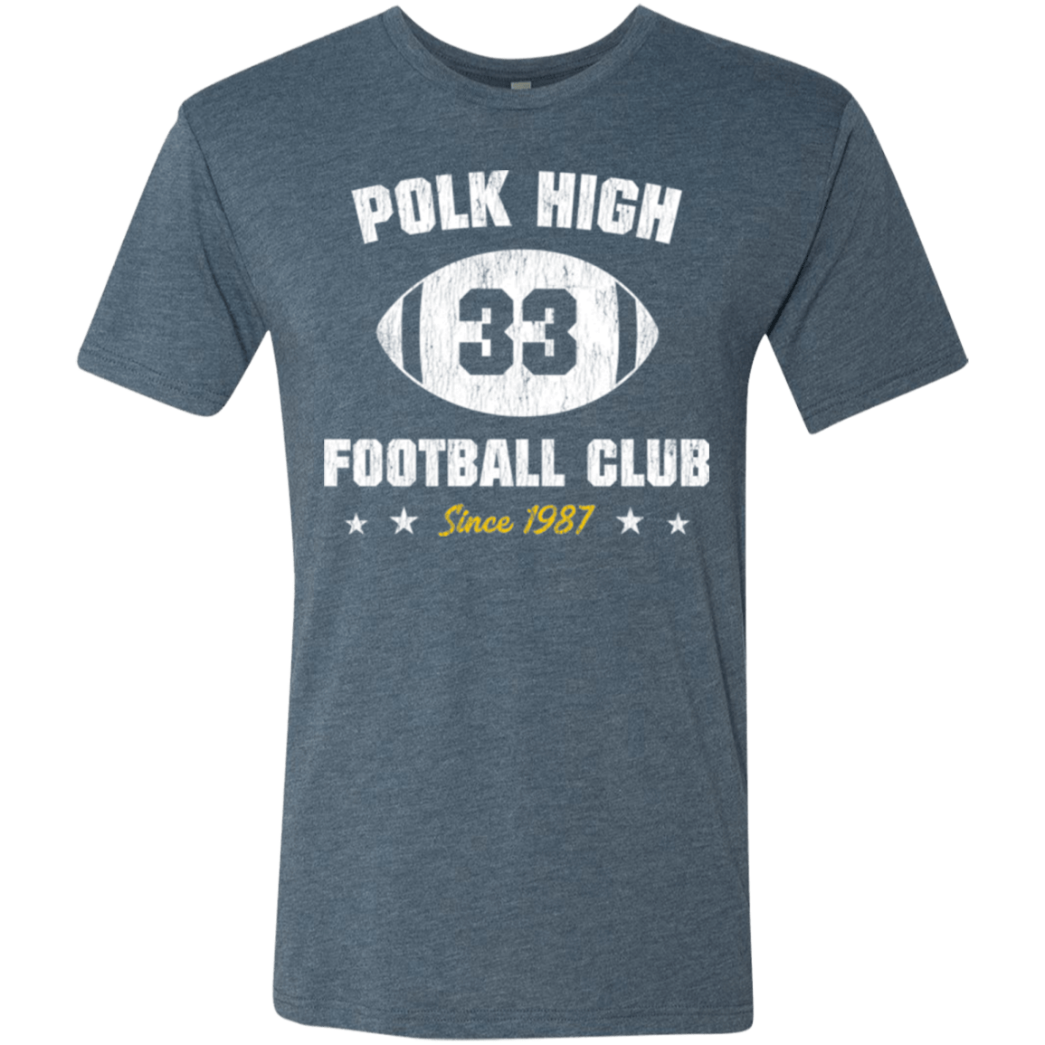 T-Shirts Indigo / Small Polk High Football Men's Triblend T-Shirt