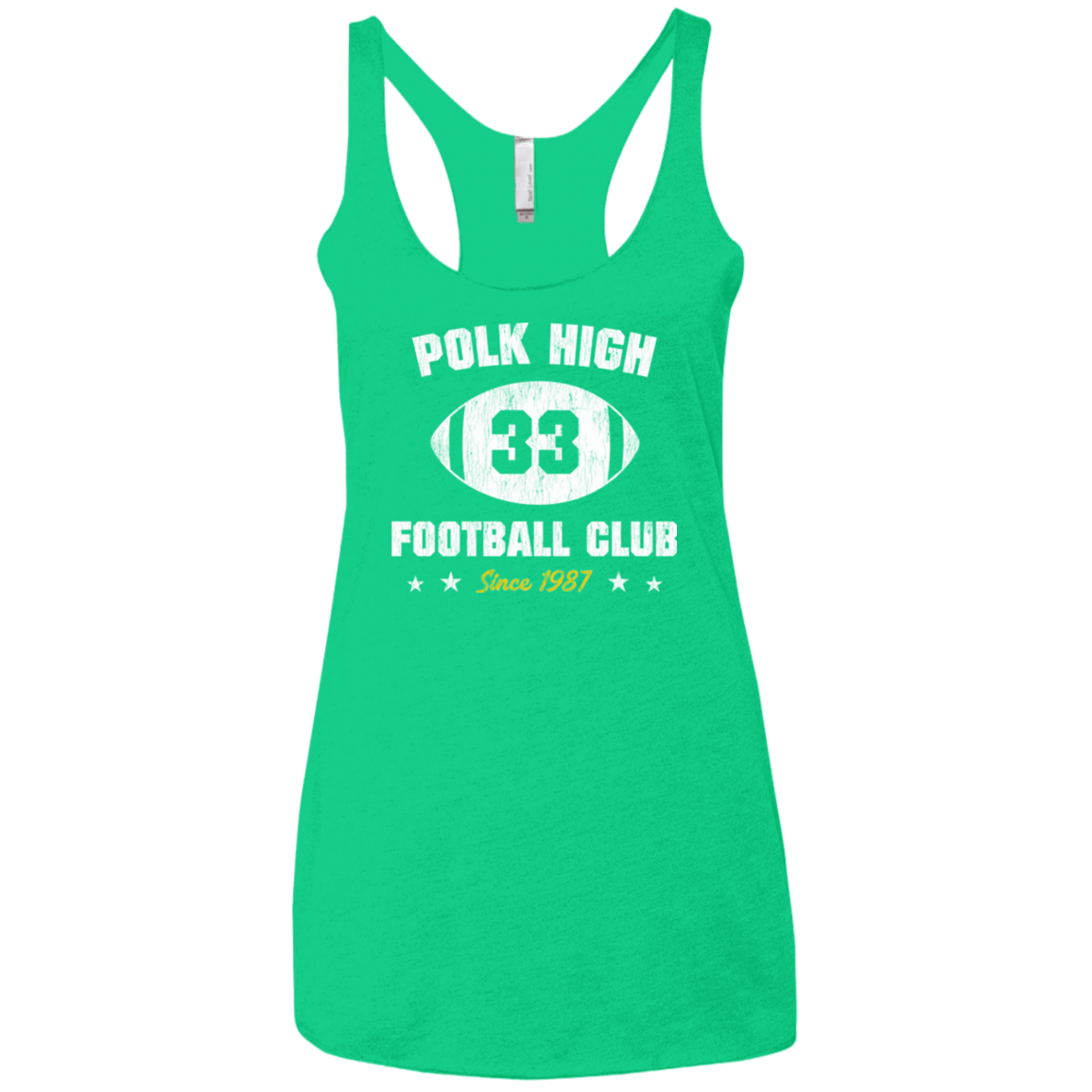 T-Shirts Envy / X-Small Polk High Football Women's Triblend Racerback Tank