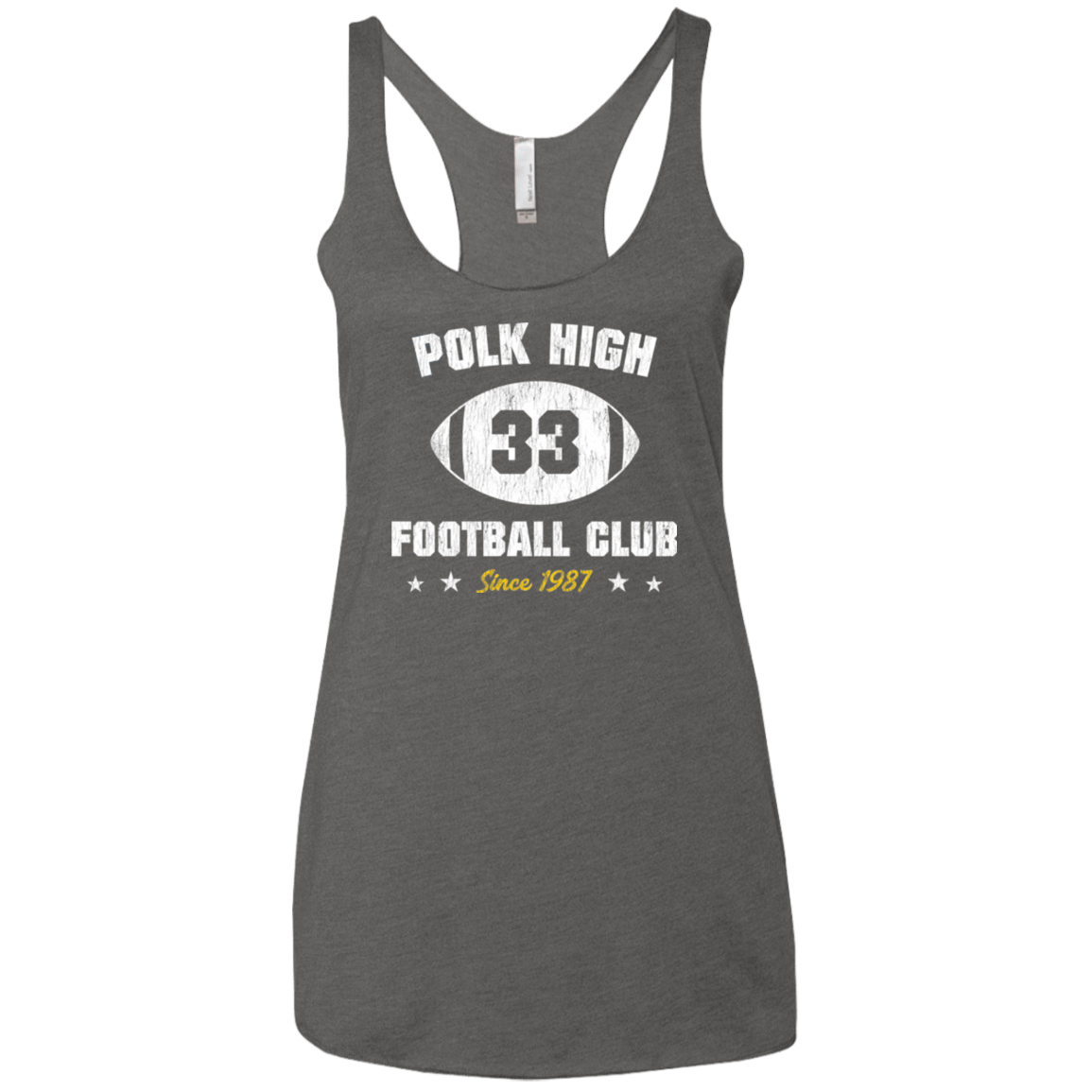T-Shirts Premium Heather / X-Small Polk High Football Women's Triblend Racerback Tank