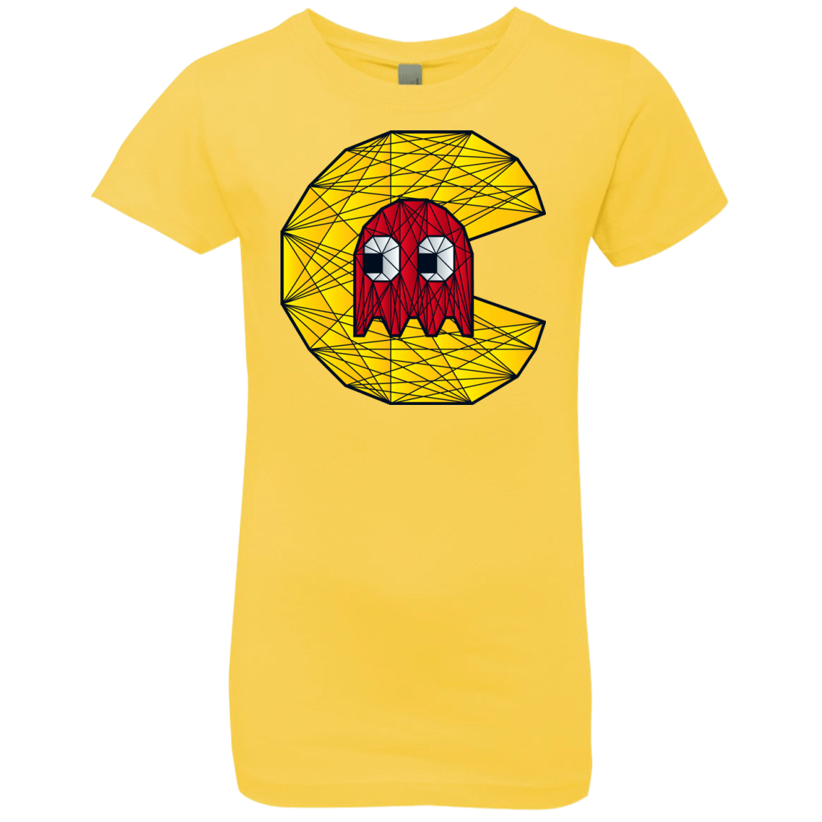 T-Shirts Vibrant Yellow / YXS Poly Pac Man Girls Premium T-Shirt