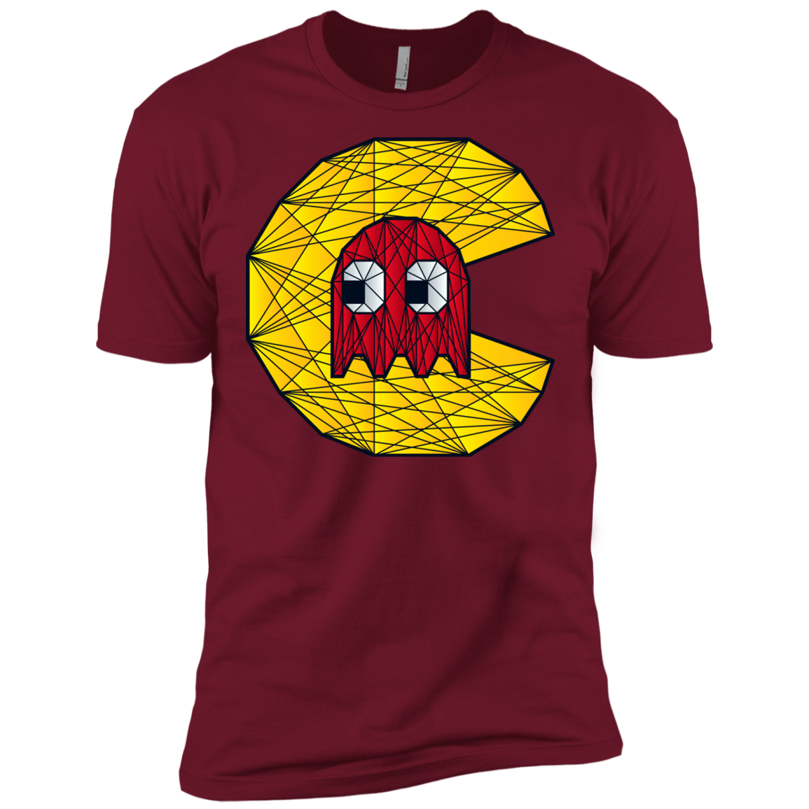 T-Shirts Cardinal / X-Small Poly Pac Man Men's Premium T-Shirt