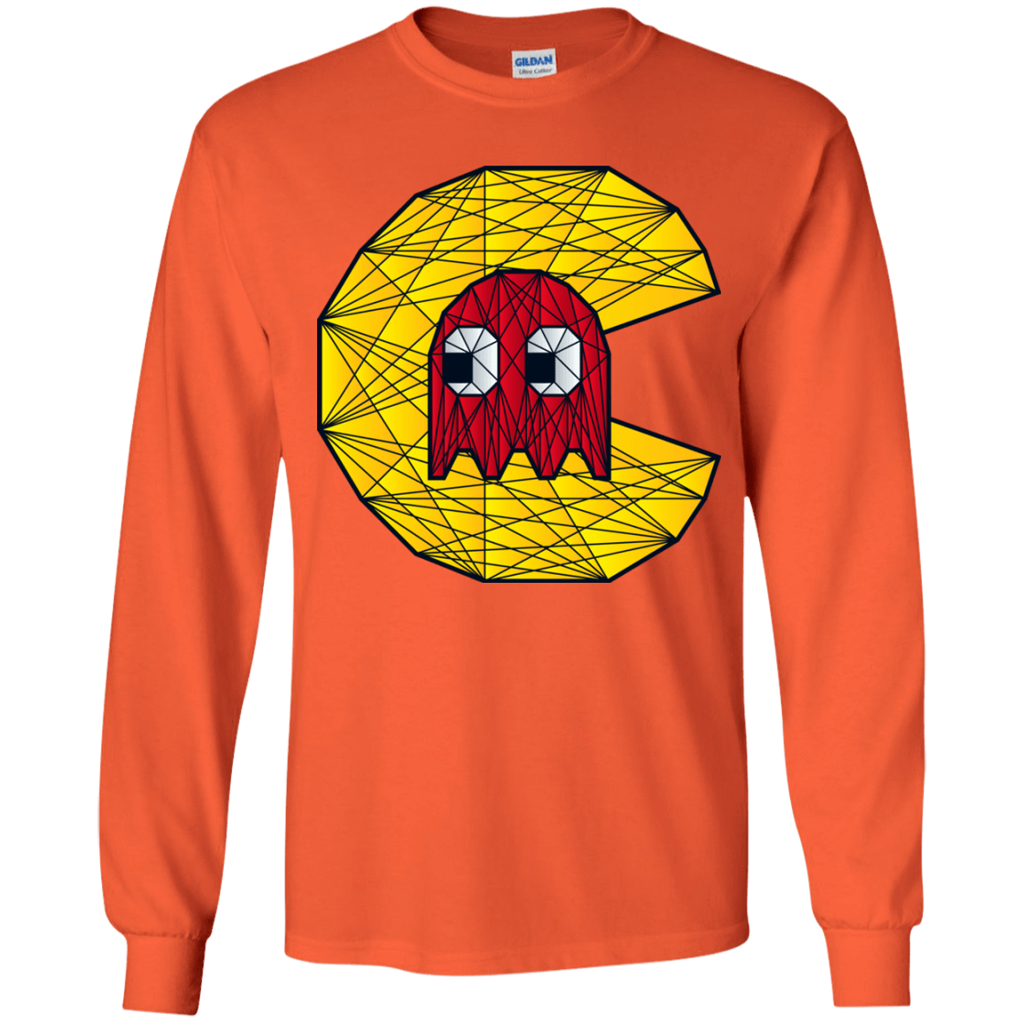 T-Shirts Orange / YS Poly Pac Man Youth Long Sleeve T-Shirt