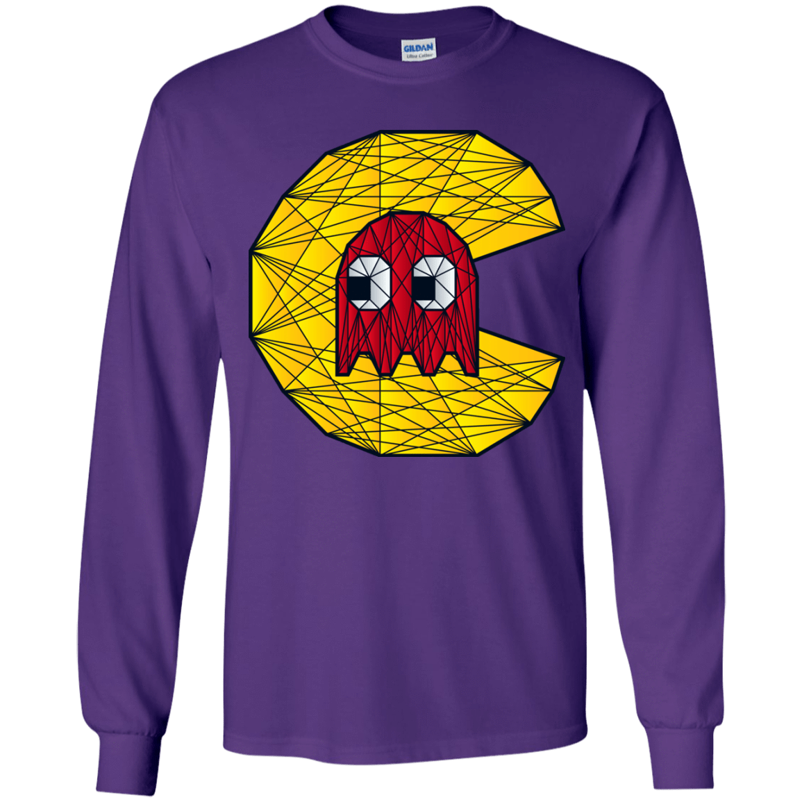 T-Shirts Purple / YS Poly Pac Man Youth Long Sleeve T-Shirt
