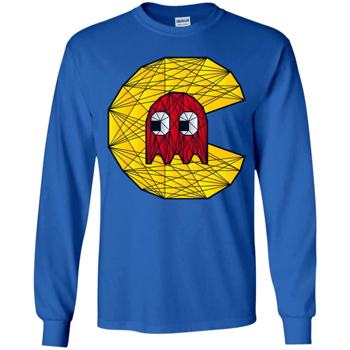 T-Shirts Royal / YS Poly Pac Man Youth Long Sleeve T-Shirt