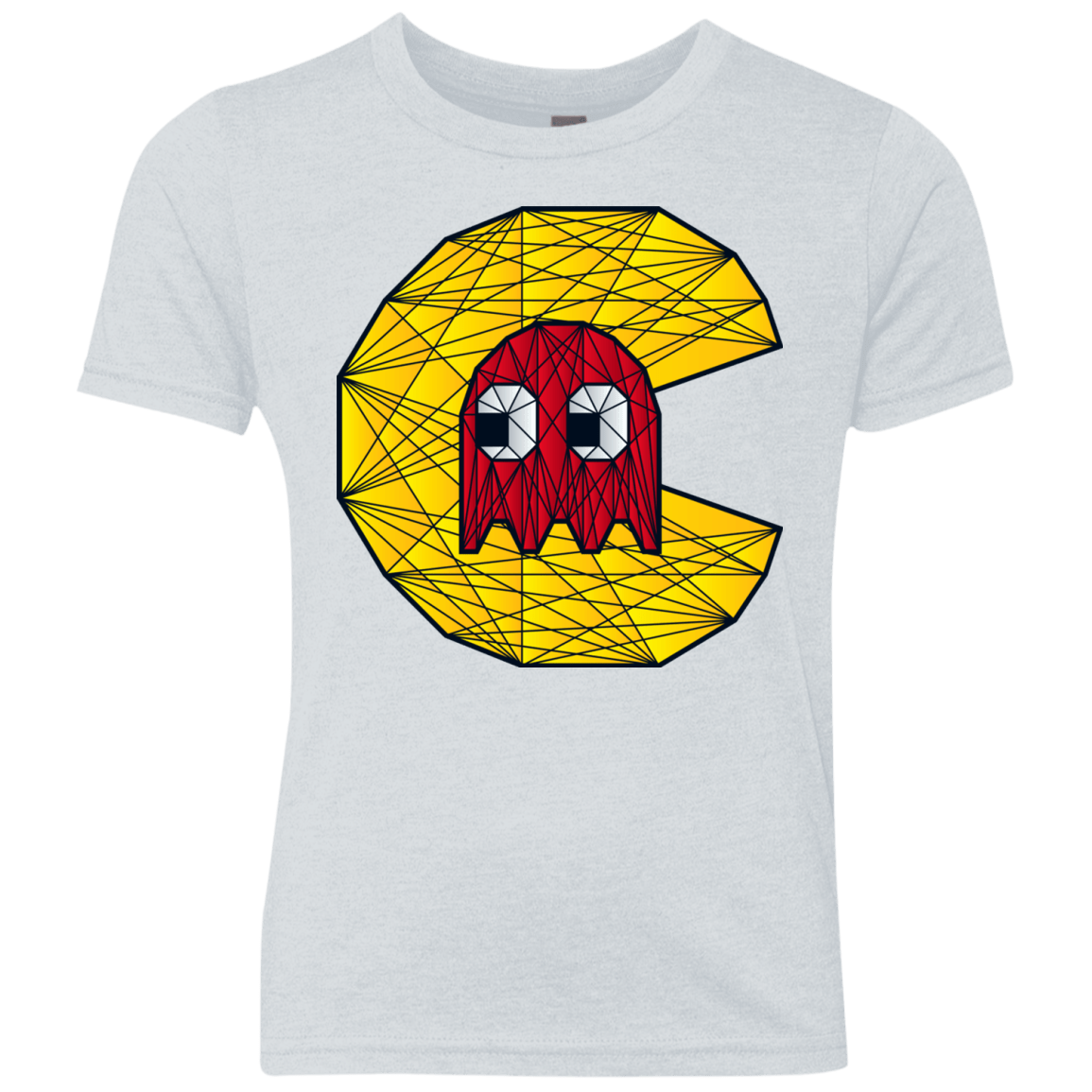 T-Shirts Heather White / YXS Poly Pac Man Youth Triblend T-Shirt
