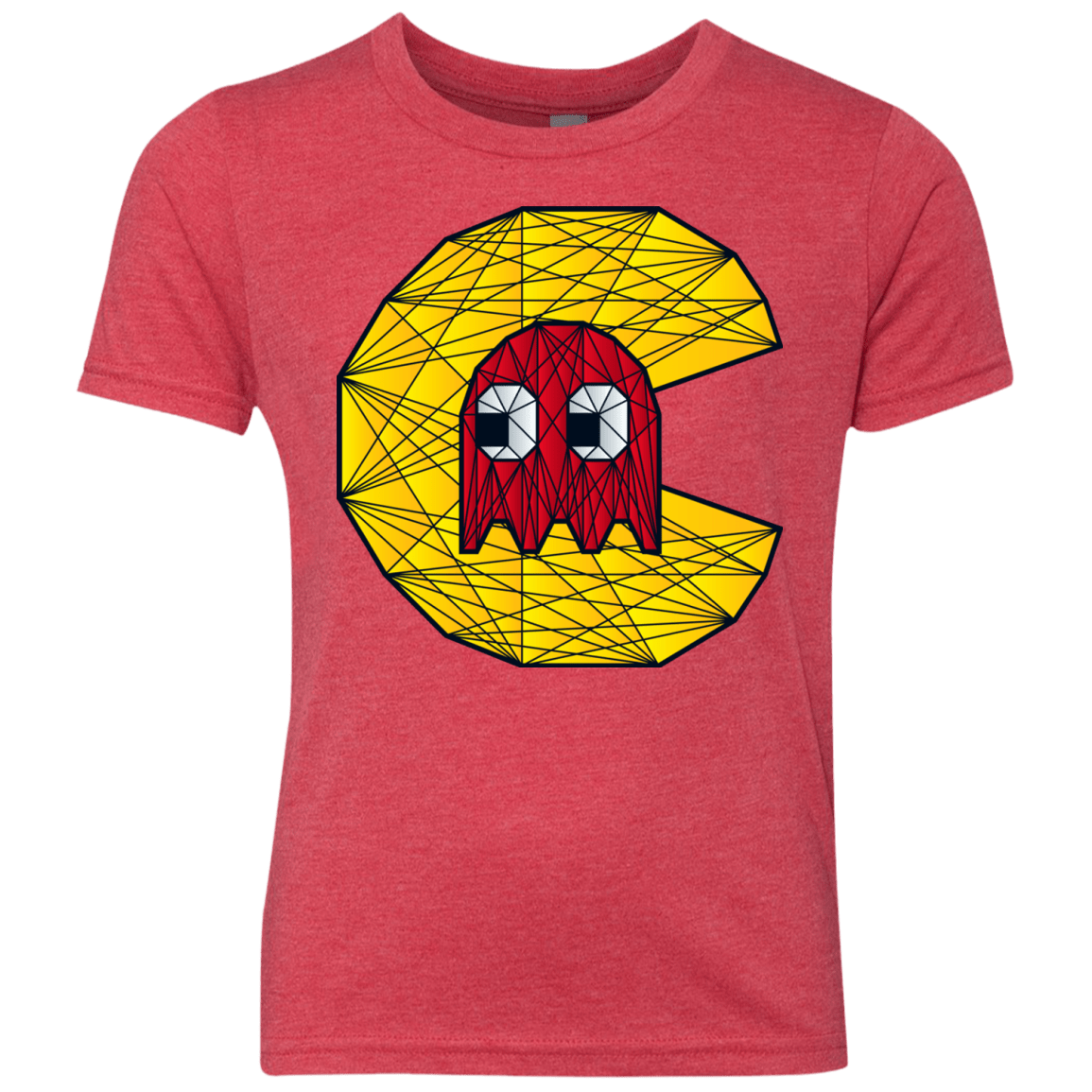 T-Shirts Vintage Red / YXS Poly Pac Man Youth Triblend T-Shirt