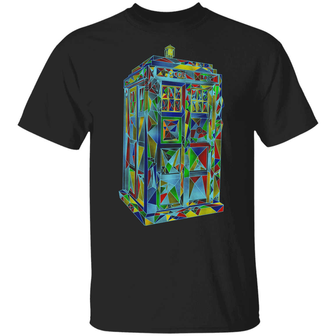 T-Shirts Black / YXS Polygonic Blue Box Youth T-Shirt