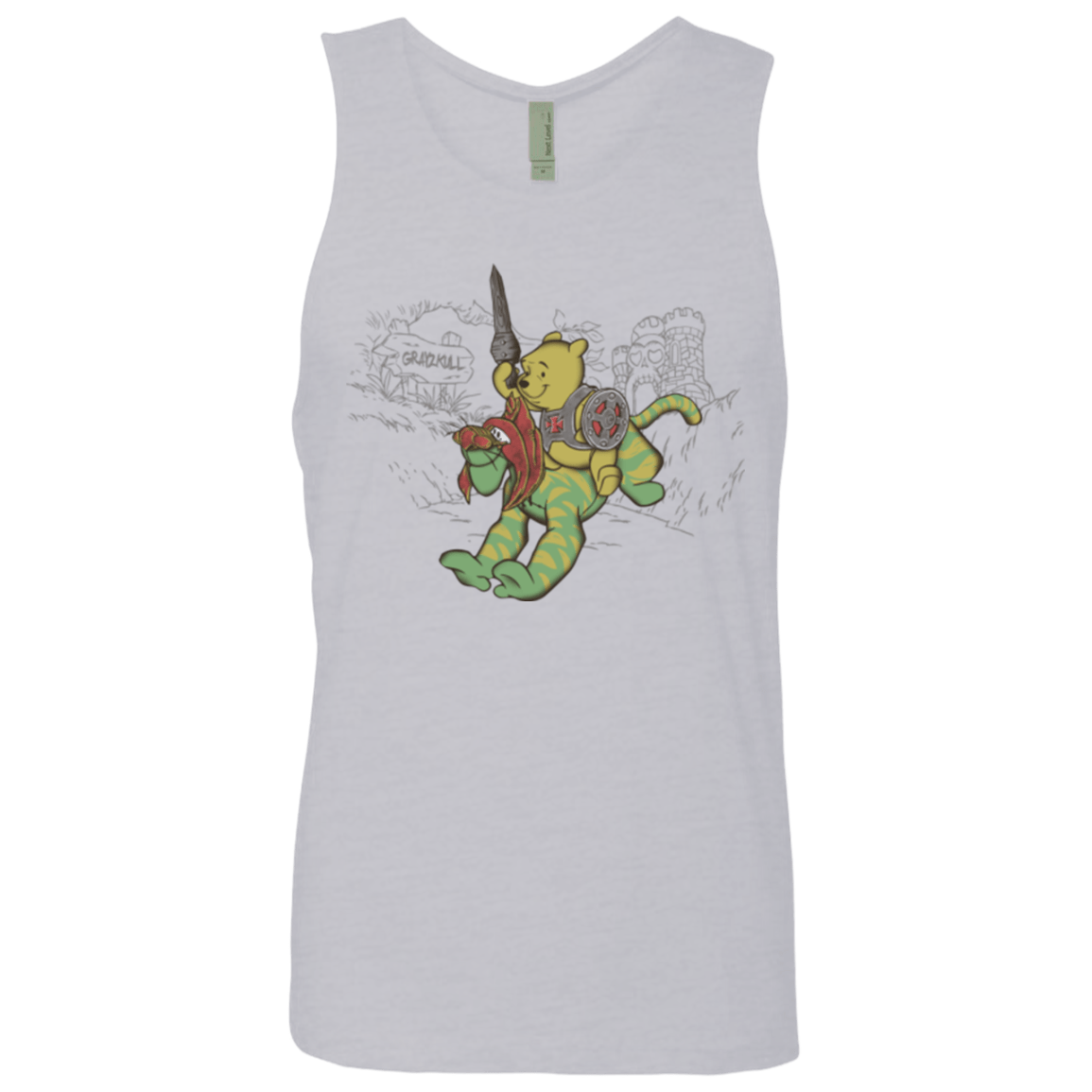 T-Shirts Heather Grey / Small Poohwah of Grayzkull Men's Premium Tank Top