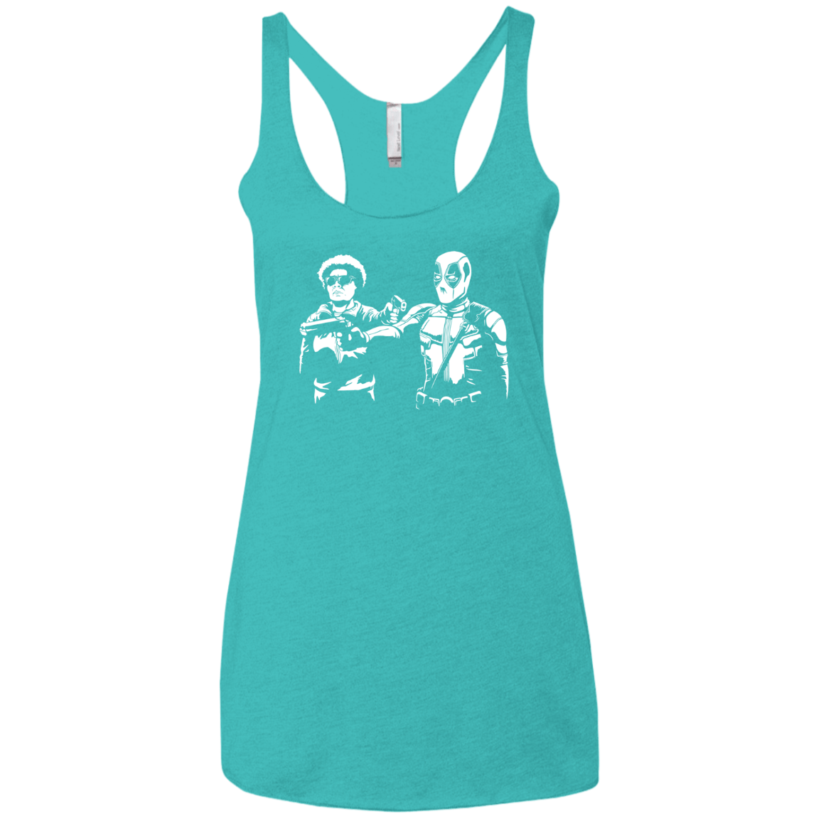 T-Shirts Tahiti Blue / X-Small Pool Fiction Women's Triblend Racerback Tank