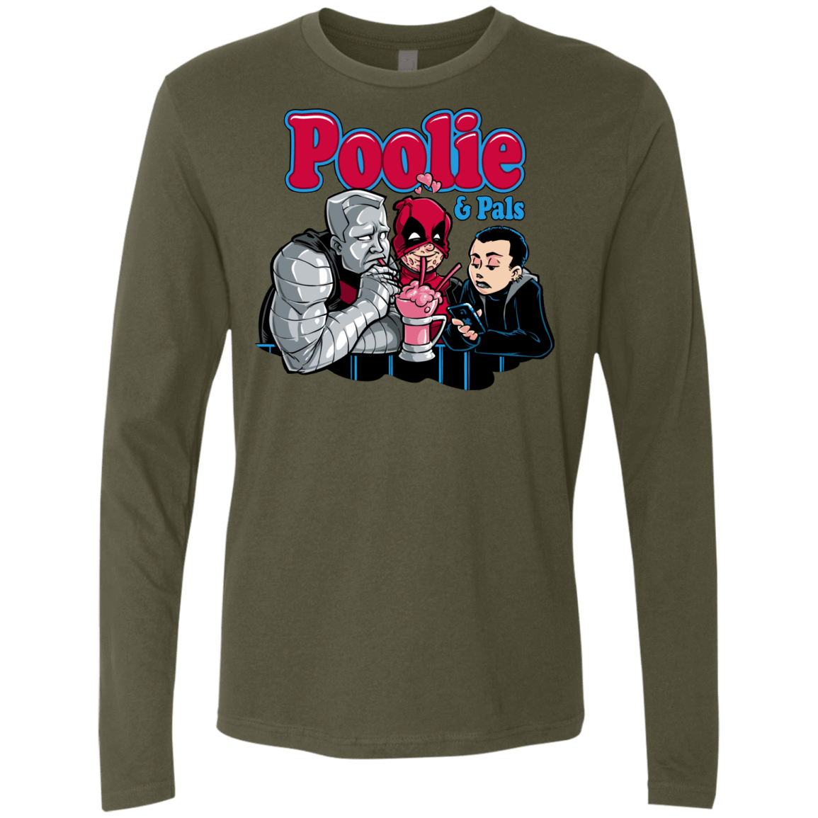 T-Shirts Military Green / S Poolie Men's Premium Long Sleeve