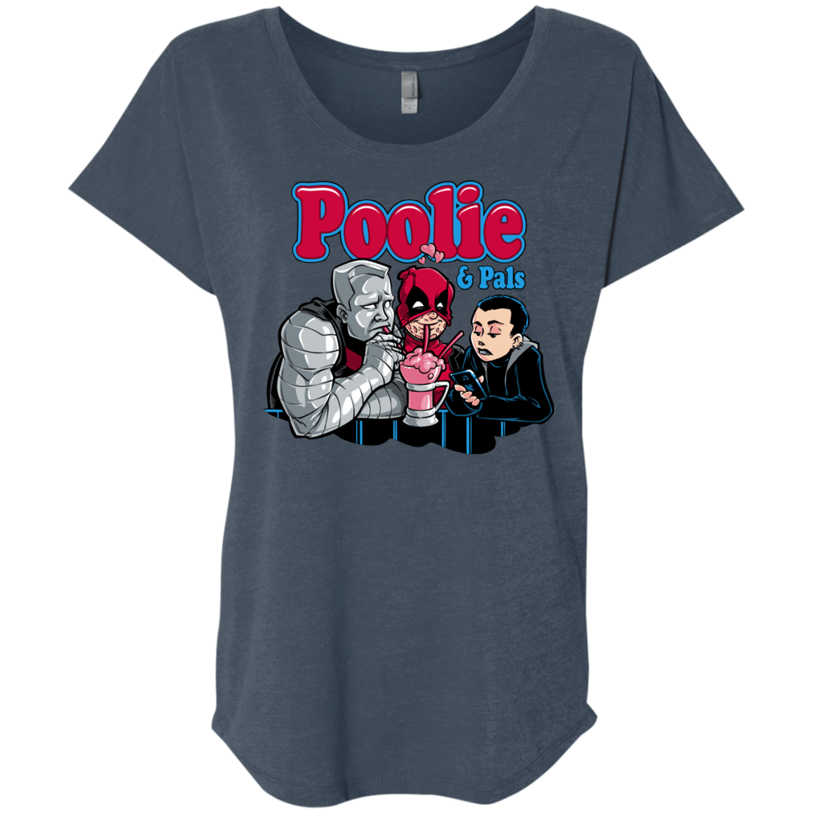 T-Shirts Indigo / X-Small Poolie Triblend Dolman Sleeve