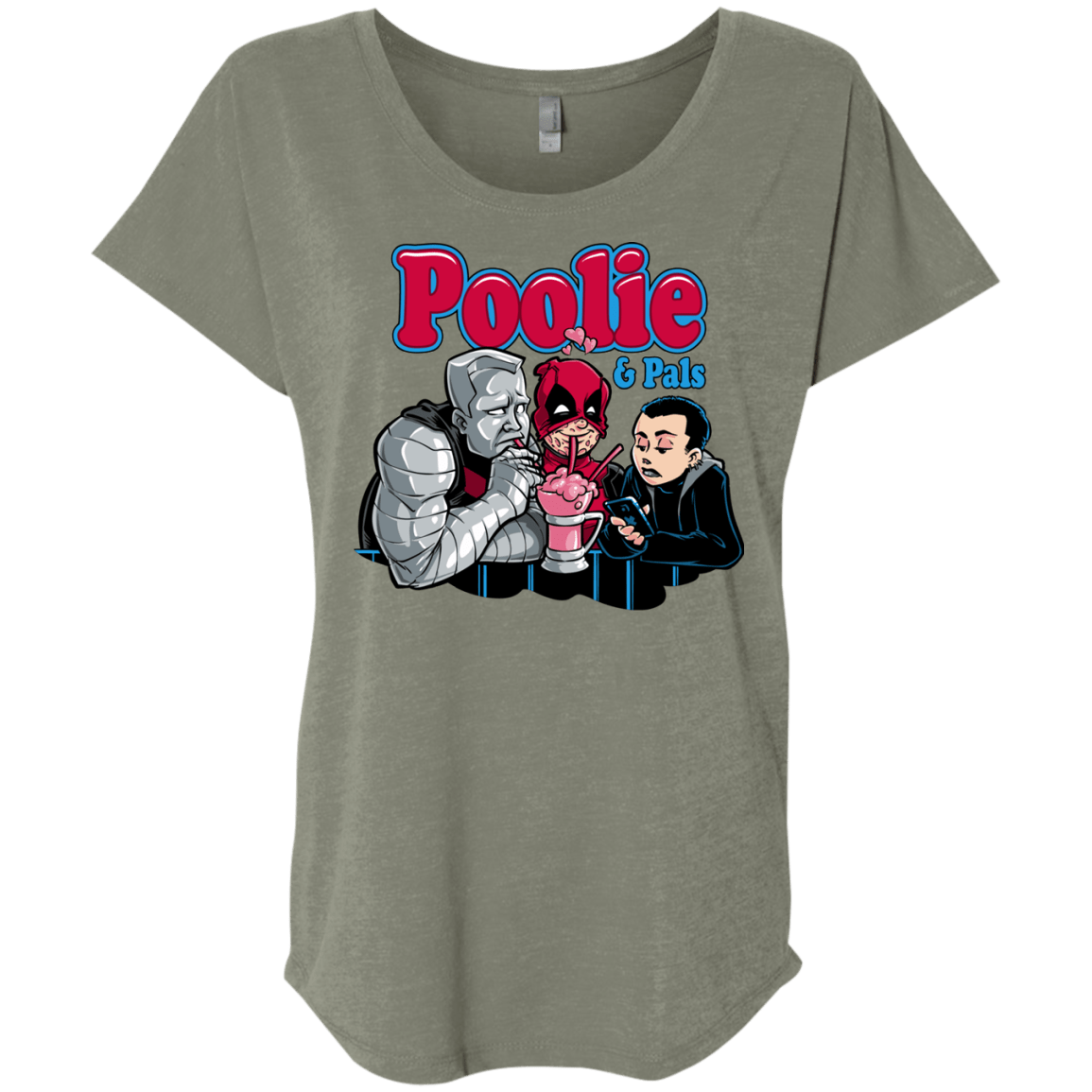 T-Shirts Venetian Grey / X-Small Poolie Triblend Dolman Sleeve