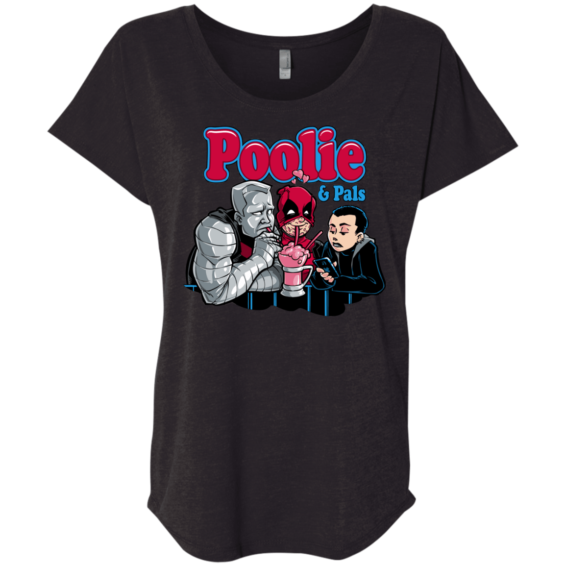 T-Shirts Vintage Black / X-Small Poolie Triblend Dolman Sleeve