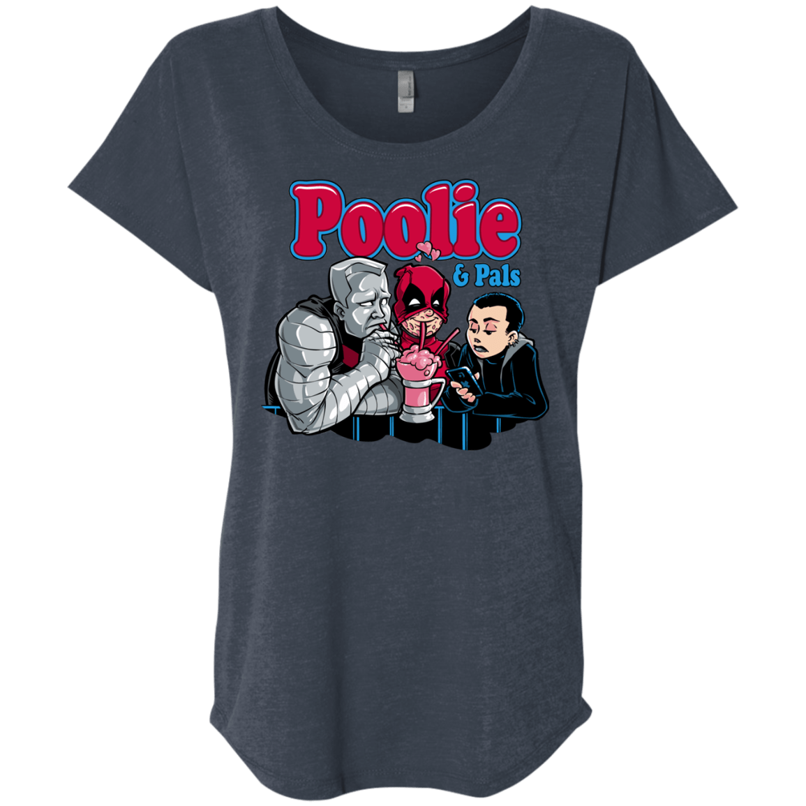 T-Shirts Vintage Navy / X-Small Poolie Triblend Dolman Sleeve