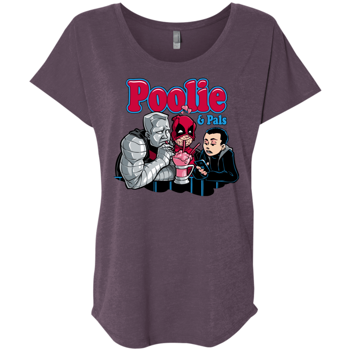 T-Shirts Vintage Purple / X-Small Poolie Triblend Dolman Sleeve