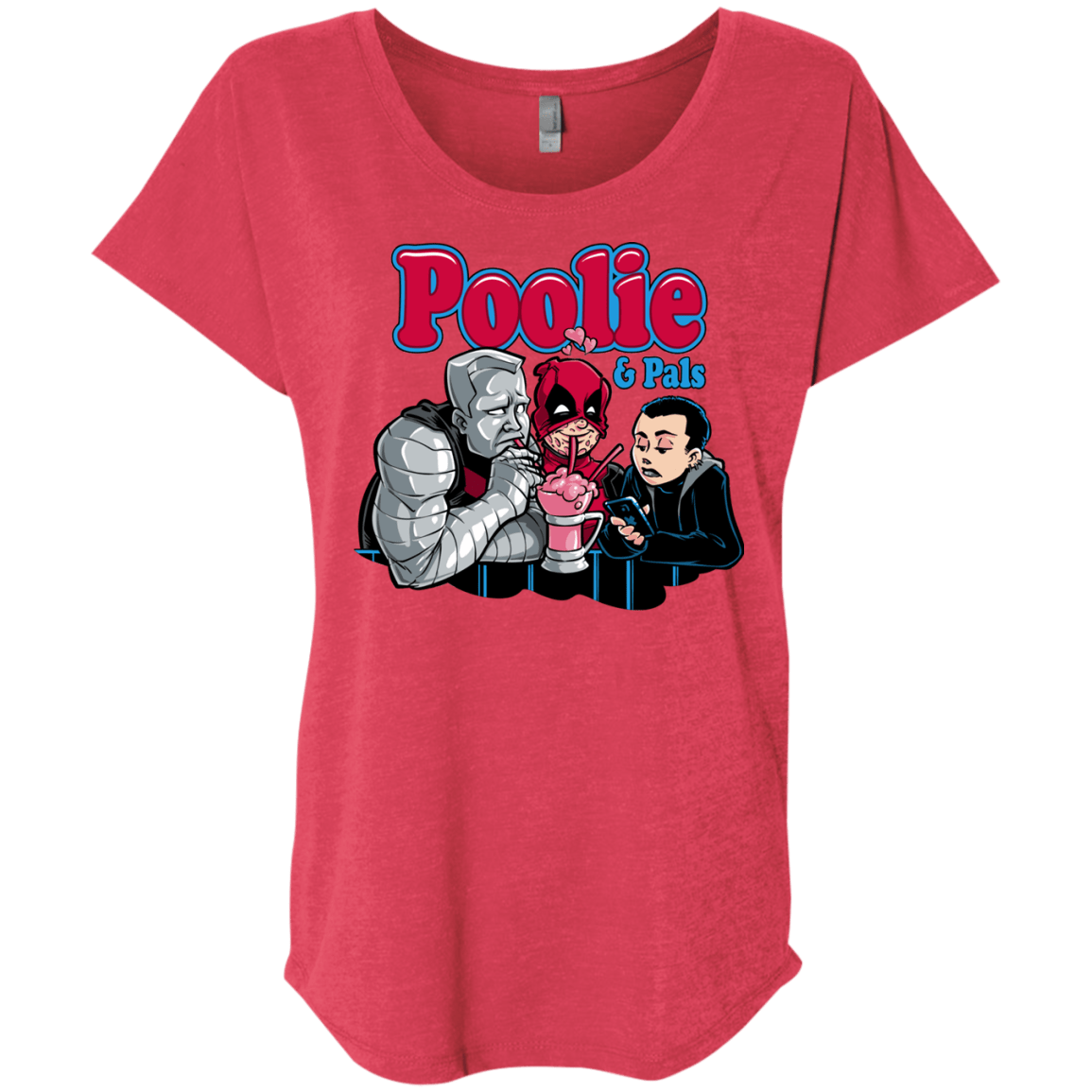 T-Shirts Vintage Red / X-Small Poolie Triblend Dolman Sleeve