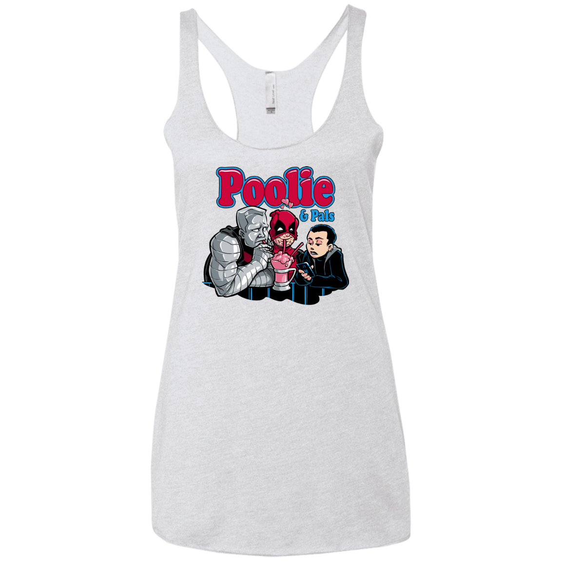 T-Shirts Heather White / X-Small Poolie Women's Triblend Racerback Tank