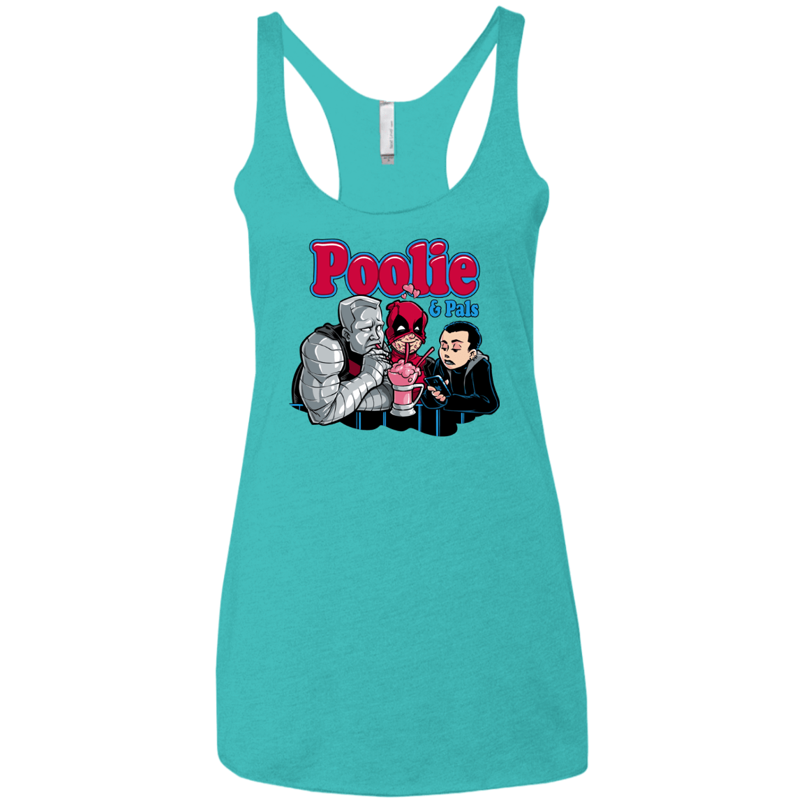 T-Shirts Tahiti Blue / X-Small Poolie Women's Triblend Racerback Tank