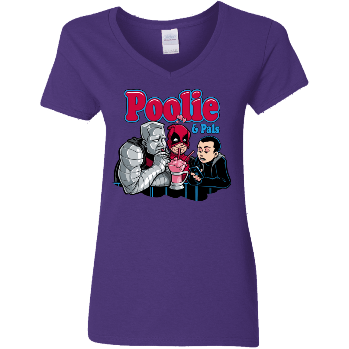 T-Shirts Purple / S Poolie Women's V-Neck T-Shirt