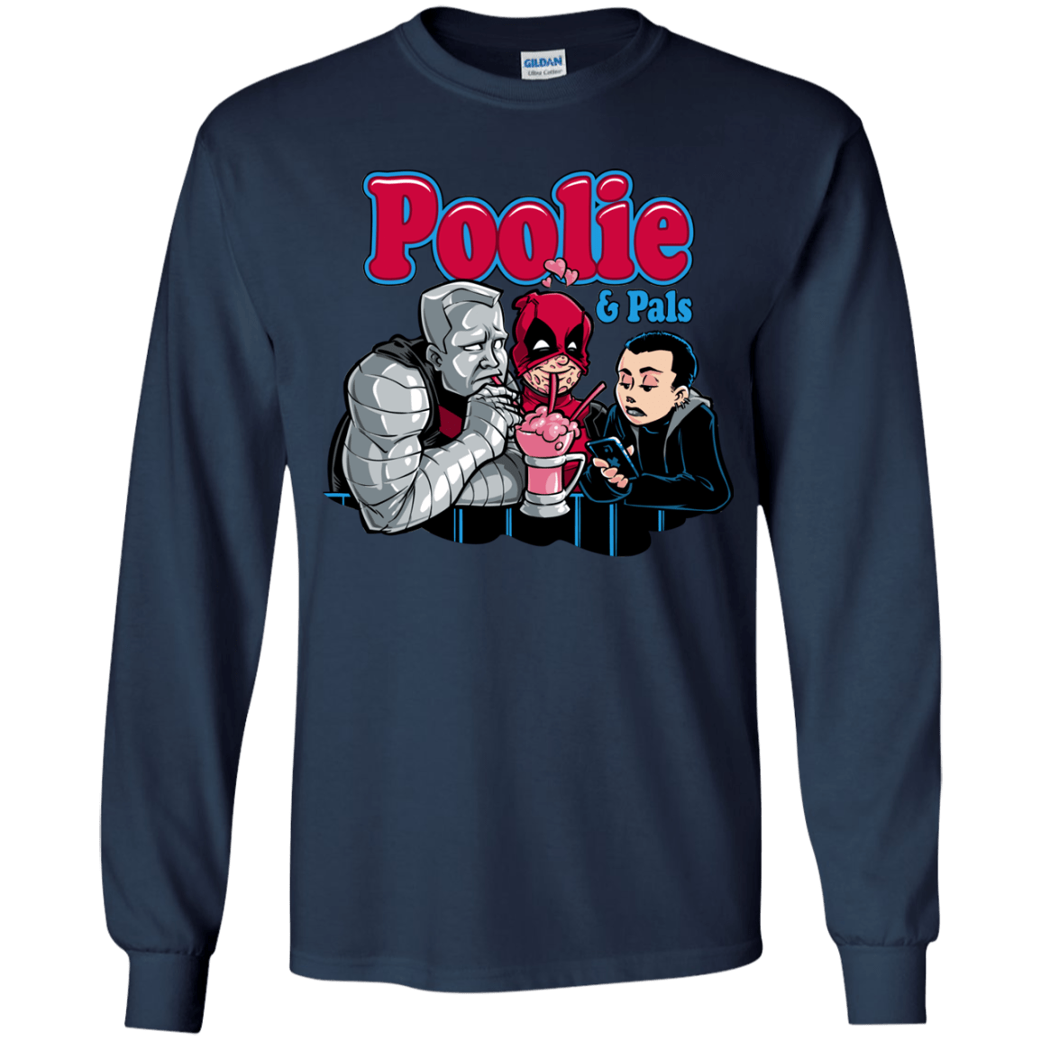 T-Shirts Navy / YS Poolie Youth Long Sleeve T-Shirt