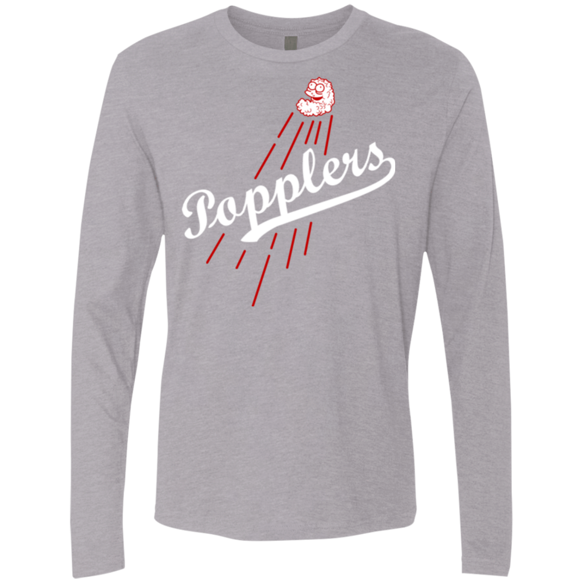 T-Shirts Heather Grey / Small Popplers Men's Premium Long Sleeve