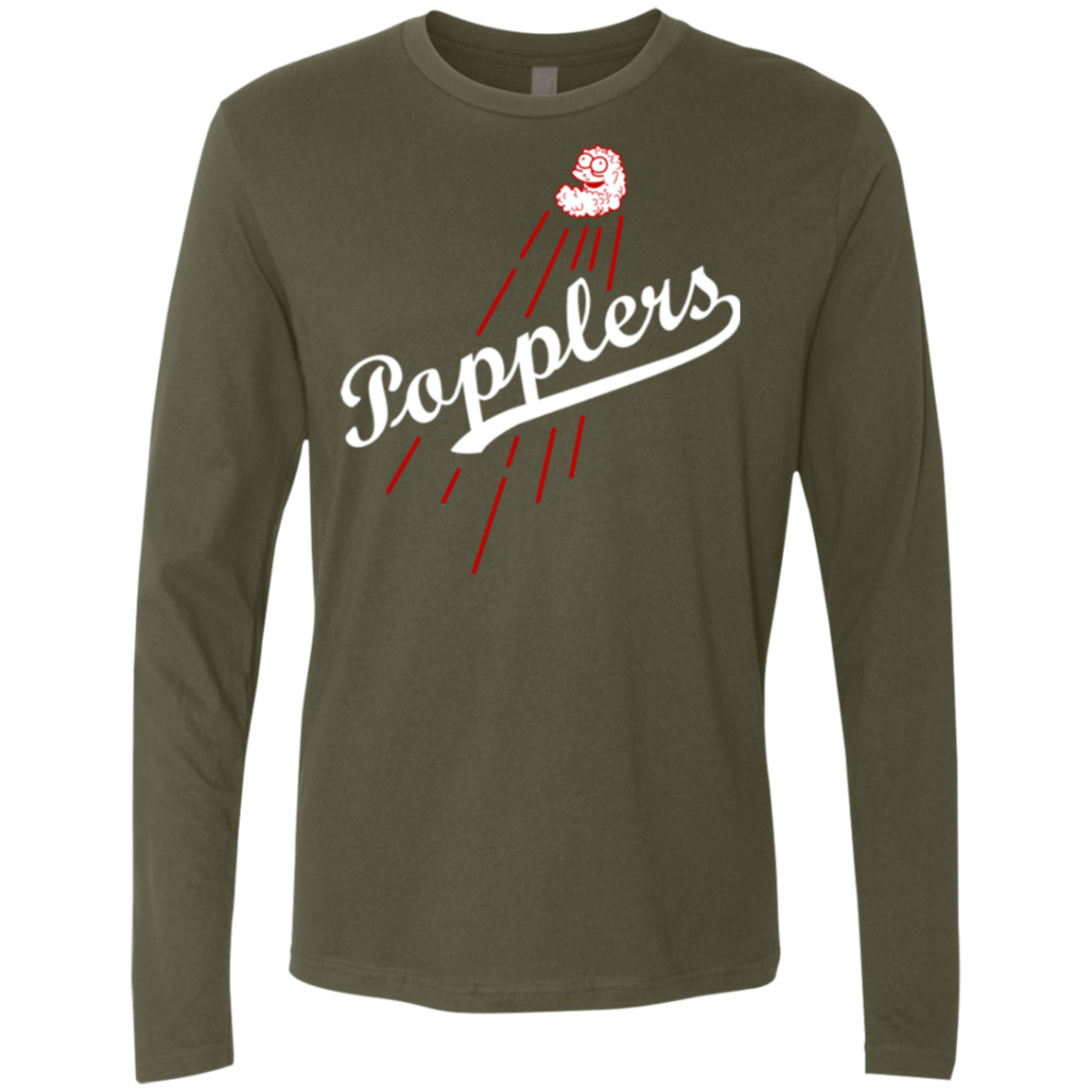 T-Shirts Military Green / Small Popplers Men's Premium Long Sleeve
