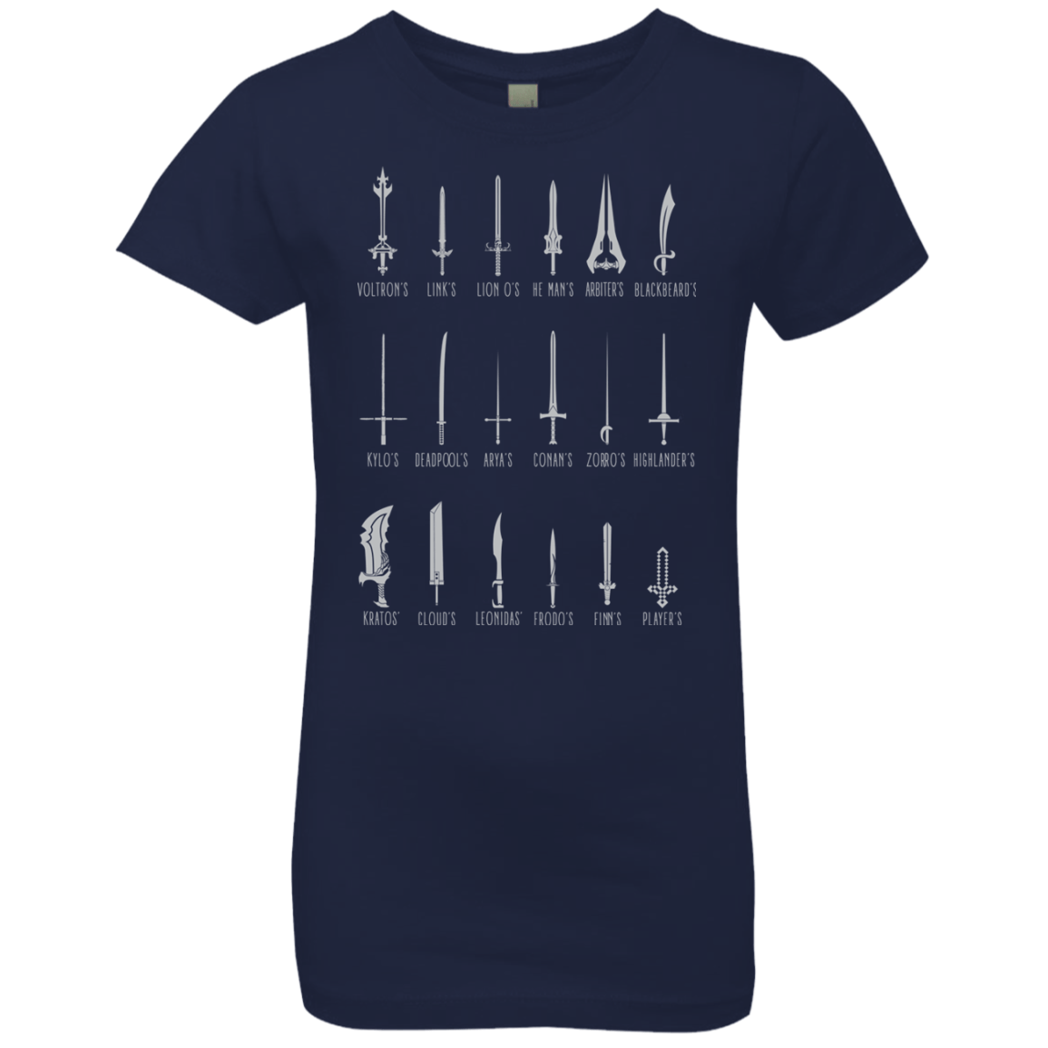 T-Shirts Midnight Navy / YXS POPULAR SWORDS Girls Premium T-Shirt