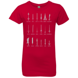 T-Shirts Red / YXS POPULAR SWORDS Girls Premium T-Shirt