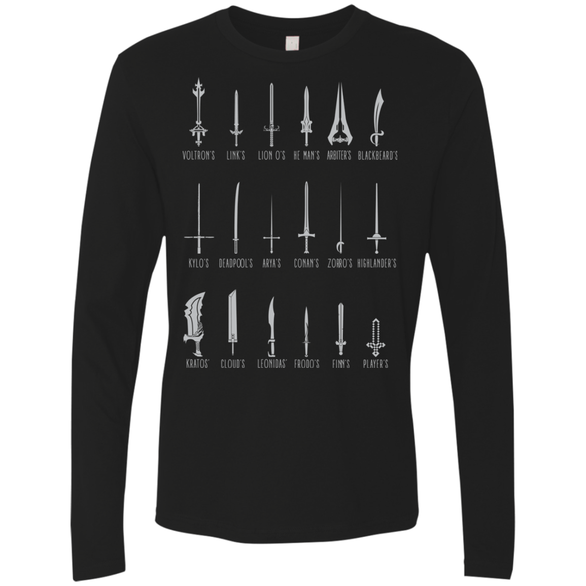 T-Shirts Black / Small POPULAR SWORDS Men's Premium Long Sleeve