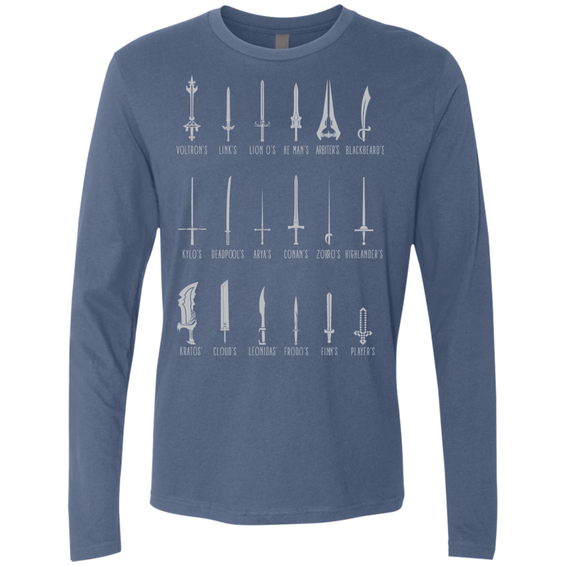 T-Shirts Indigo / Small POPULAR SWORDS Men's Premium Long Sleeve