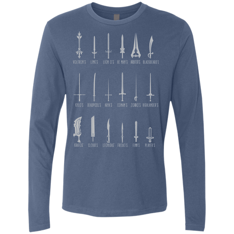 T-Shirts Indigo / Small POPULAR SWORDS Men's Premium Long Sleeve