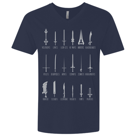 T-Shirts Midnight Navy / X-Small POPULAR SWORDS Men's Premium V-Neck