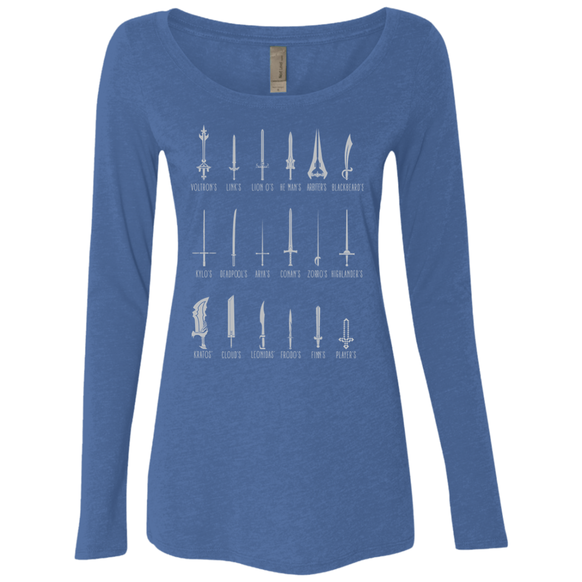 T-Shirts Vintage Royal / Small POPULAR SWORDS Women's Triblend Long Sleeve Shirt