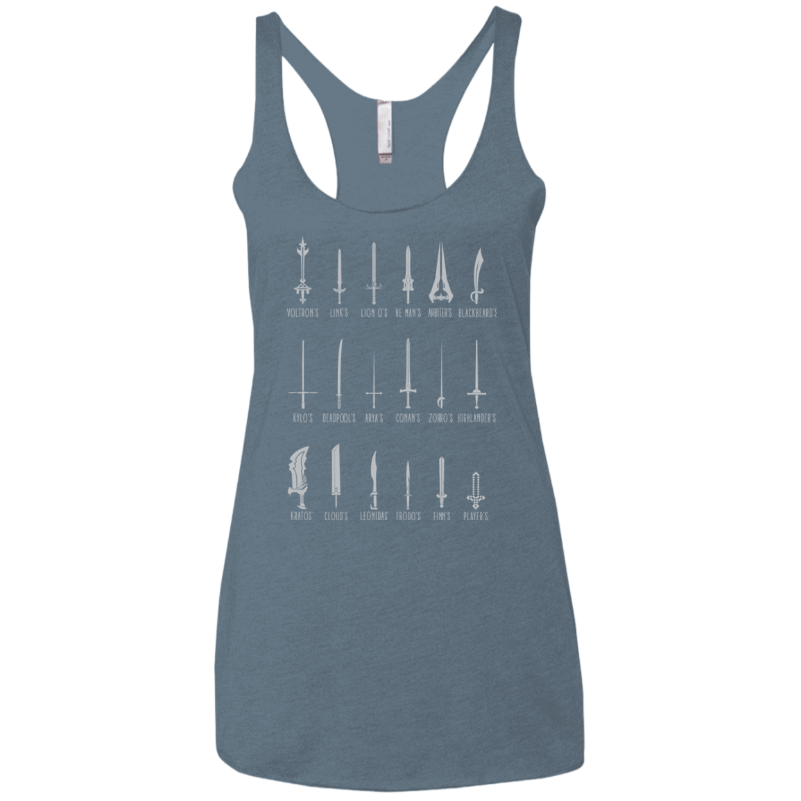 T-Shirts Indigo / X-Small POPULAR SWORDS Women's Triblend Racerback Tank