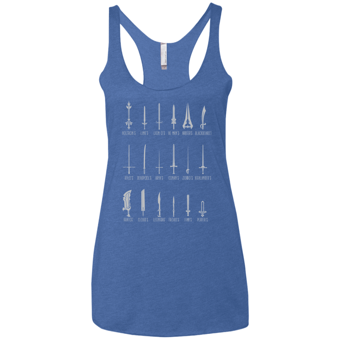 T-Shirts Vintage Royal / X-Small POPULAR SWORDS Women's Triblend Racerback Tank