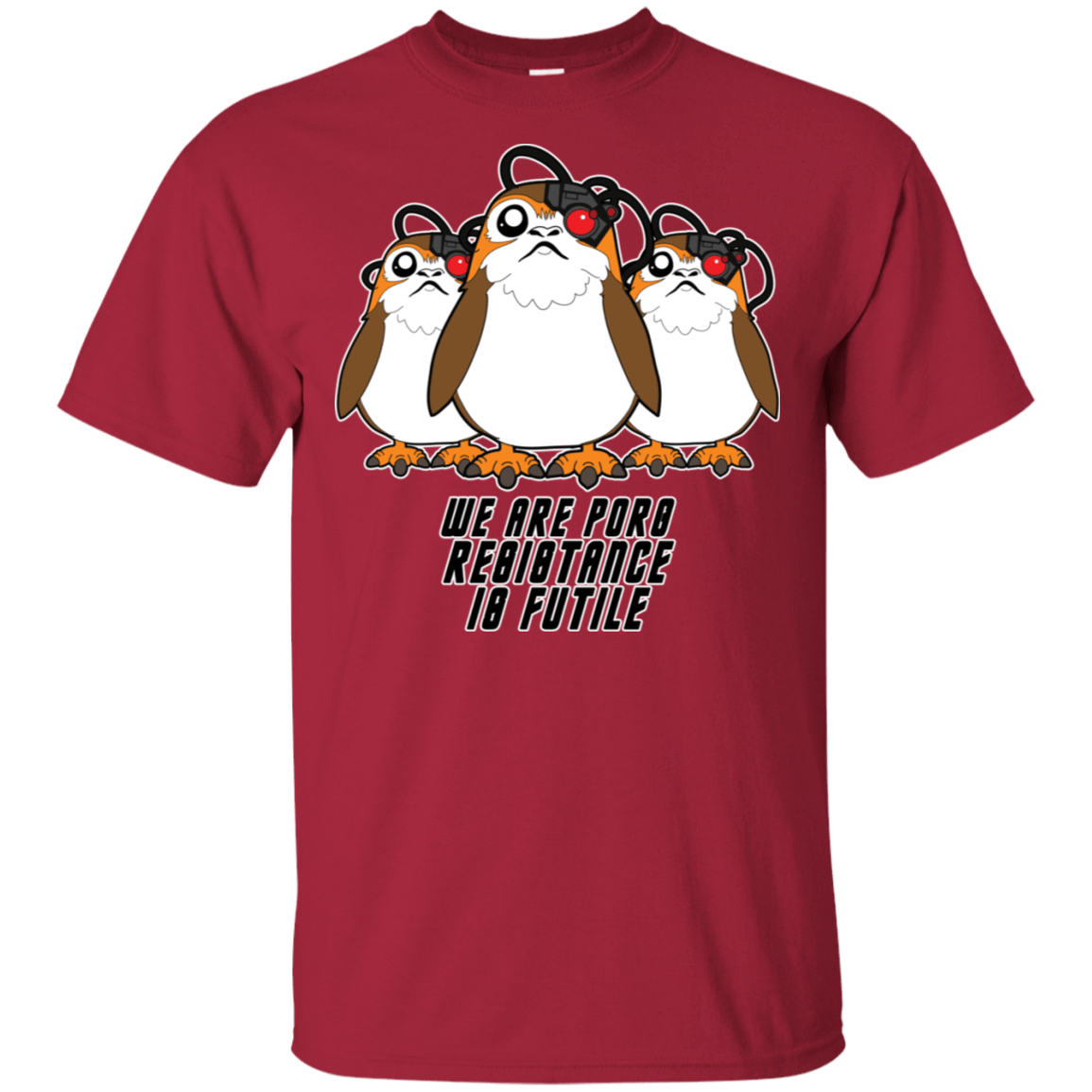 T-Shirts Cardinal / S Porg Borg T-Shirt