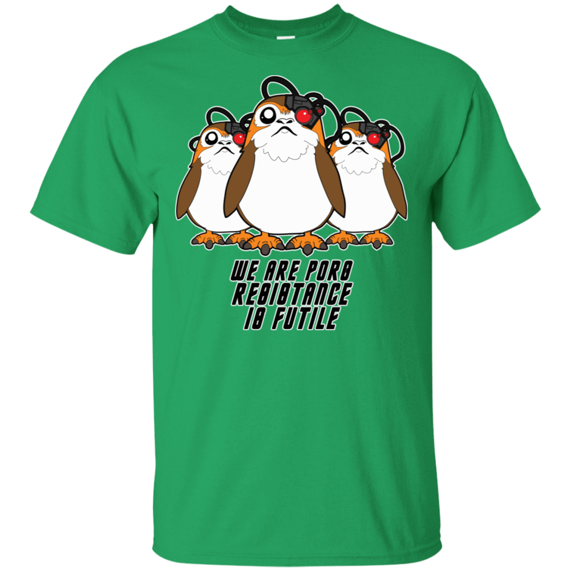 T-Shirts Irish Green / S Porg Borg T-Shirt