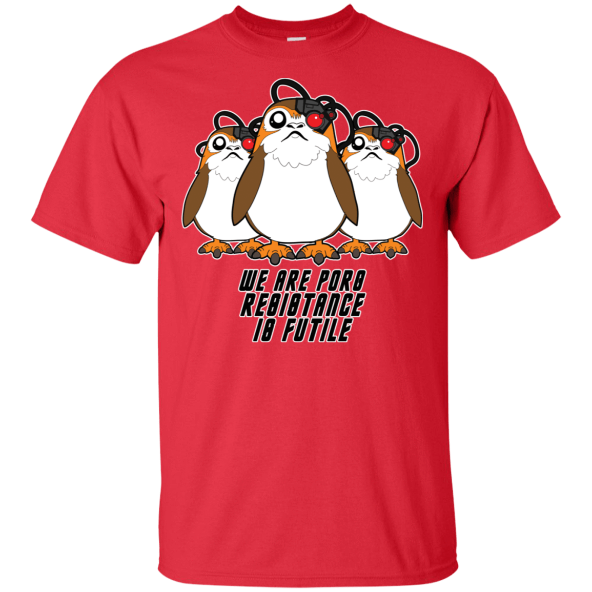 T-Shirts Red / S Porg Borg T-Shirt