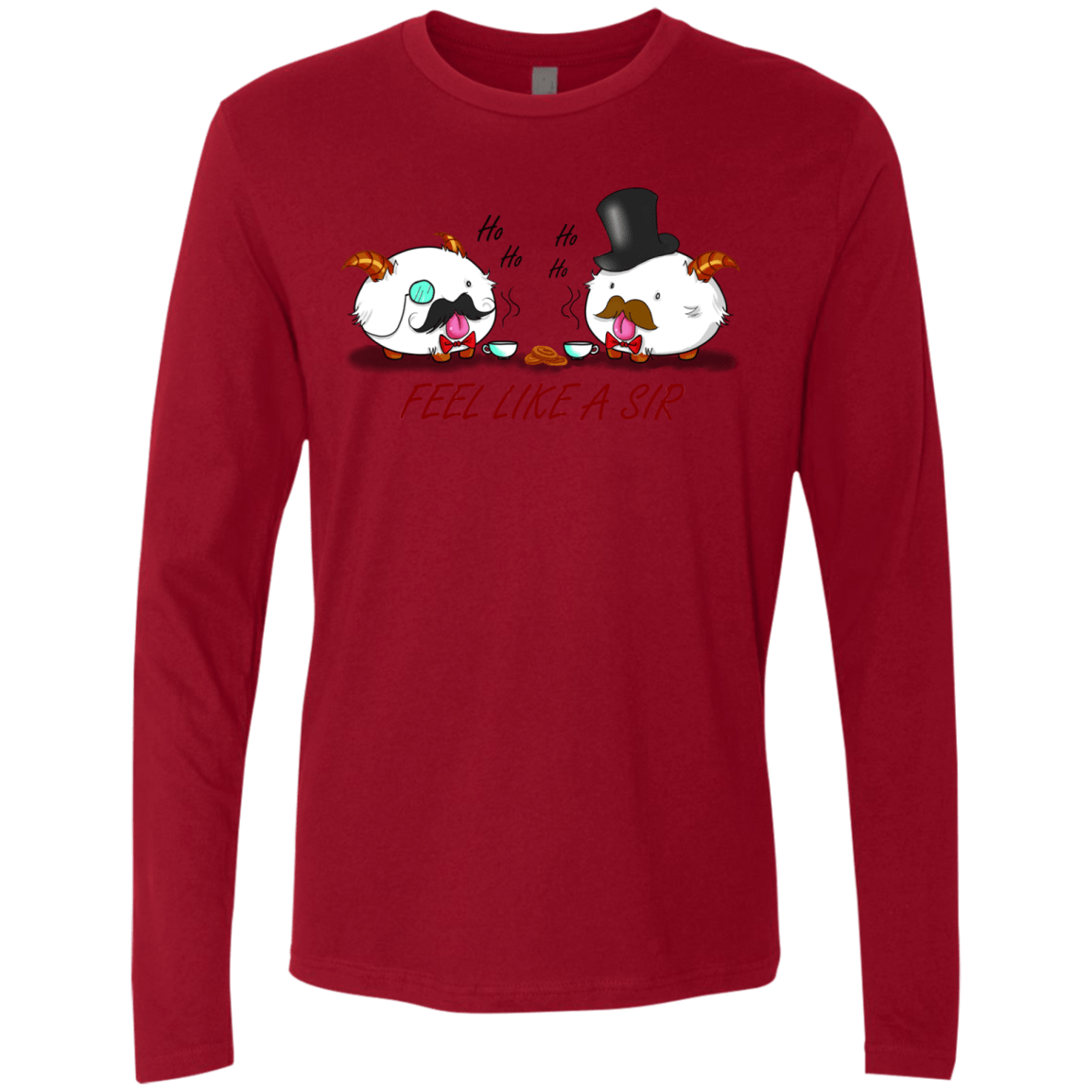 T-Shirts Cardinal / Small Poros like a sir Men's Premium Long Sleeve